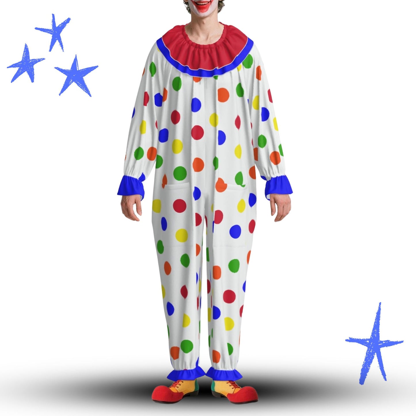 Toy Box Polka Dots Pro Clown Suit and Ruffle Collar