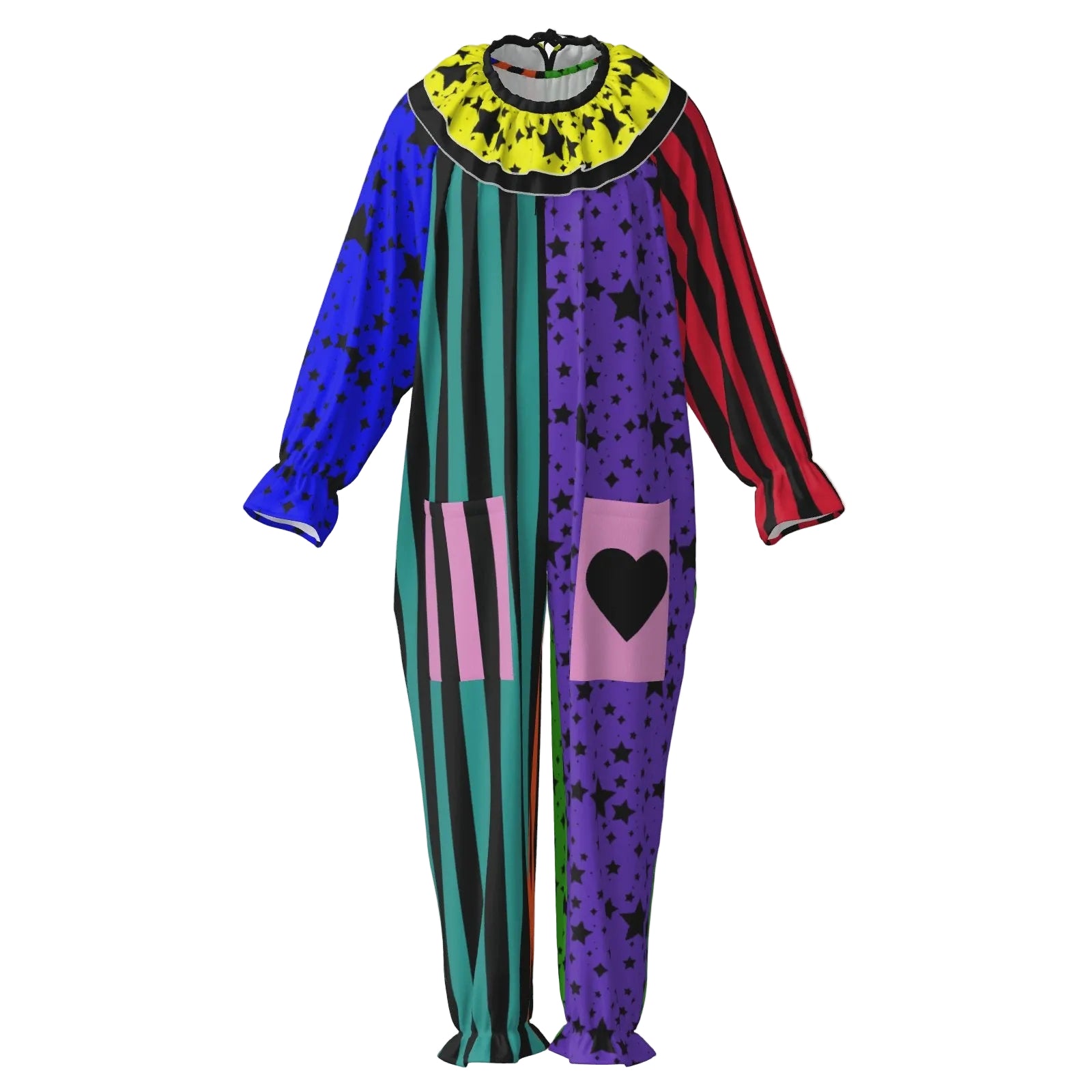 Tutti Motley Starry Stripe Clown Suit n Collar