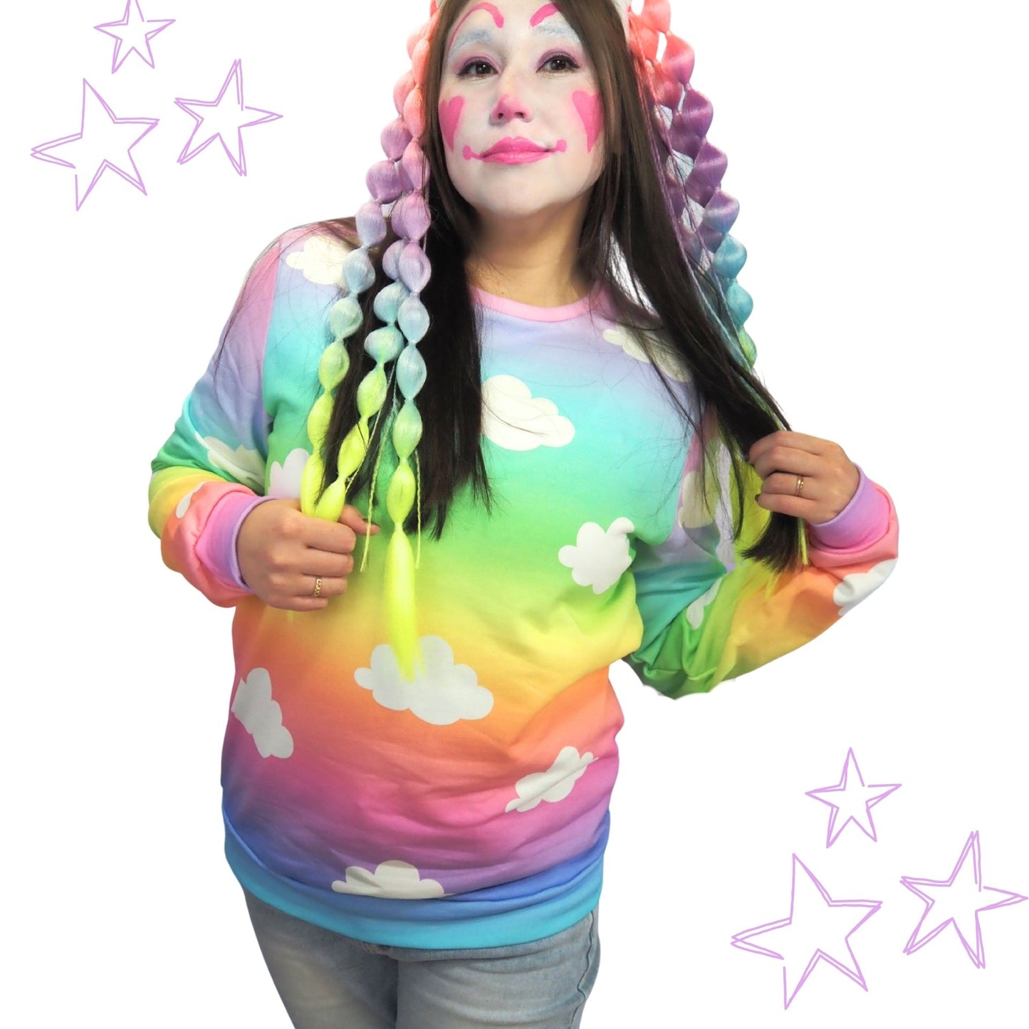 Unicorn Candy Clouds Rainbow Cotton Sweatshirt