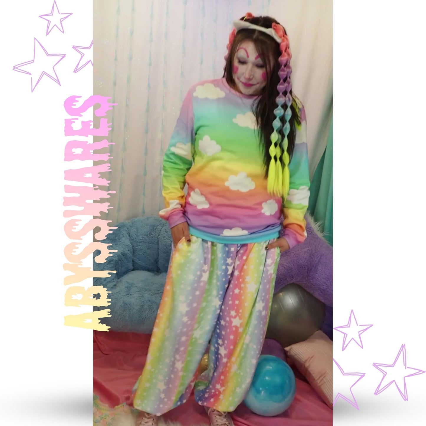 Unicorn Candy Clouds Rainbow Cotton Sweatshirt
