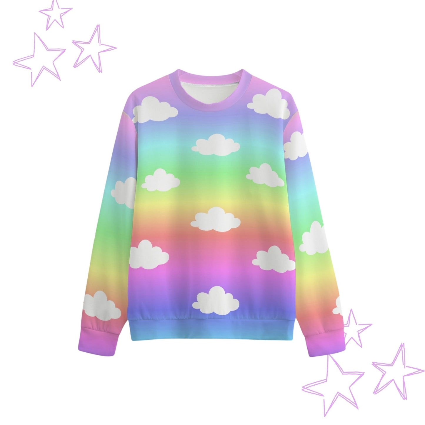 Unicorn Candy Clouds Rainbow Cotton Sweatshirt