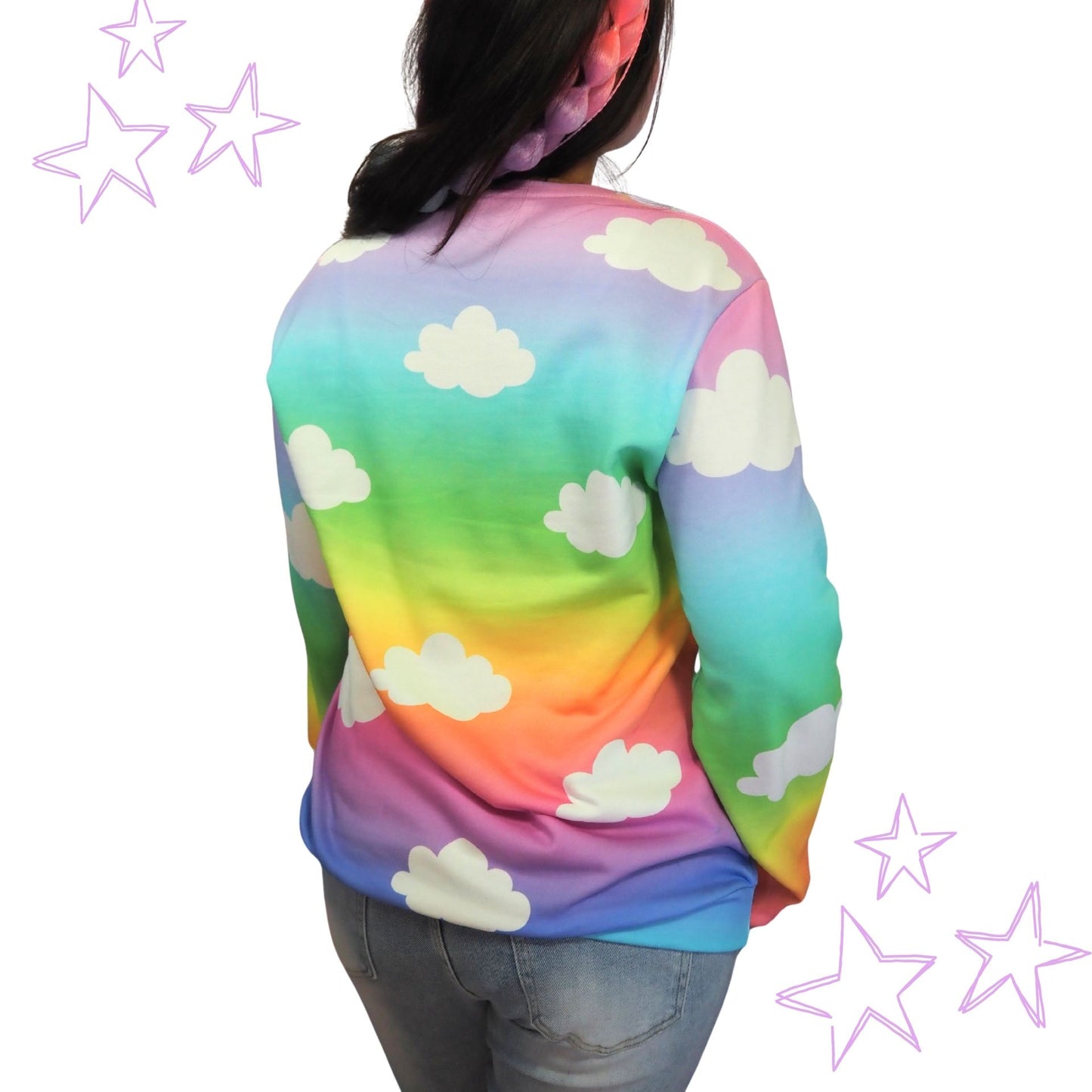 Unicorn Candy Clouds Rainbow Cotton Sweatshirt