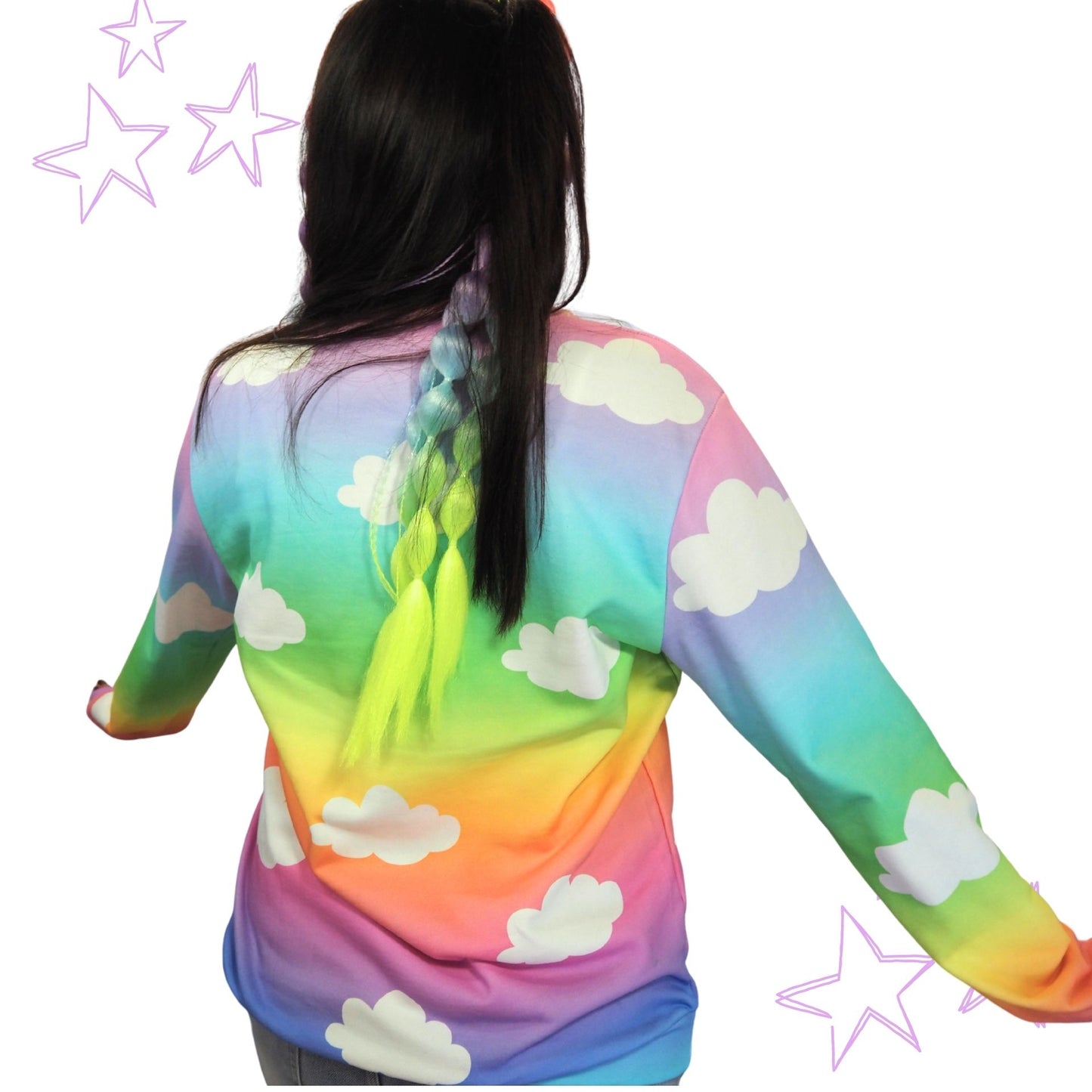 Unicorn Candy Clouds Rainbow Cotton Sweatshirt