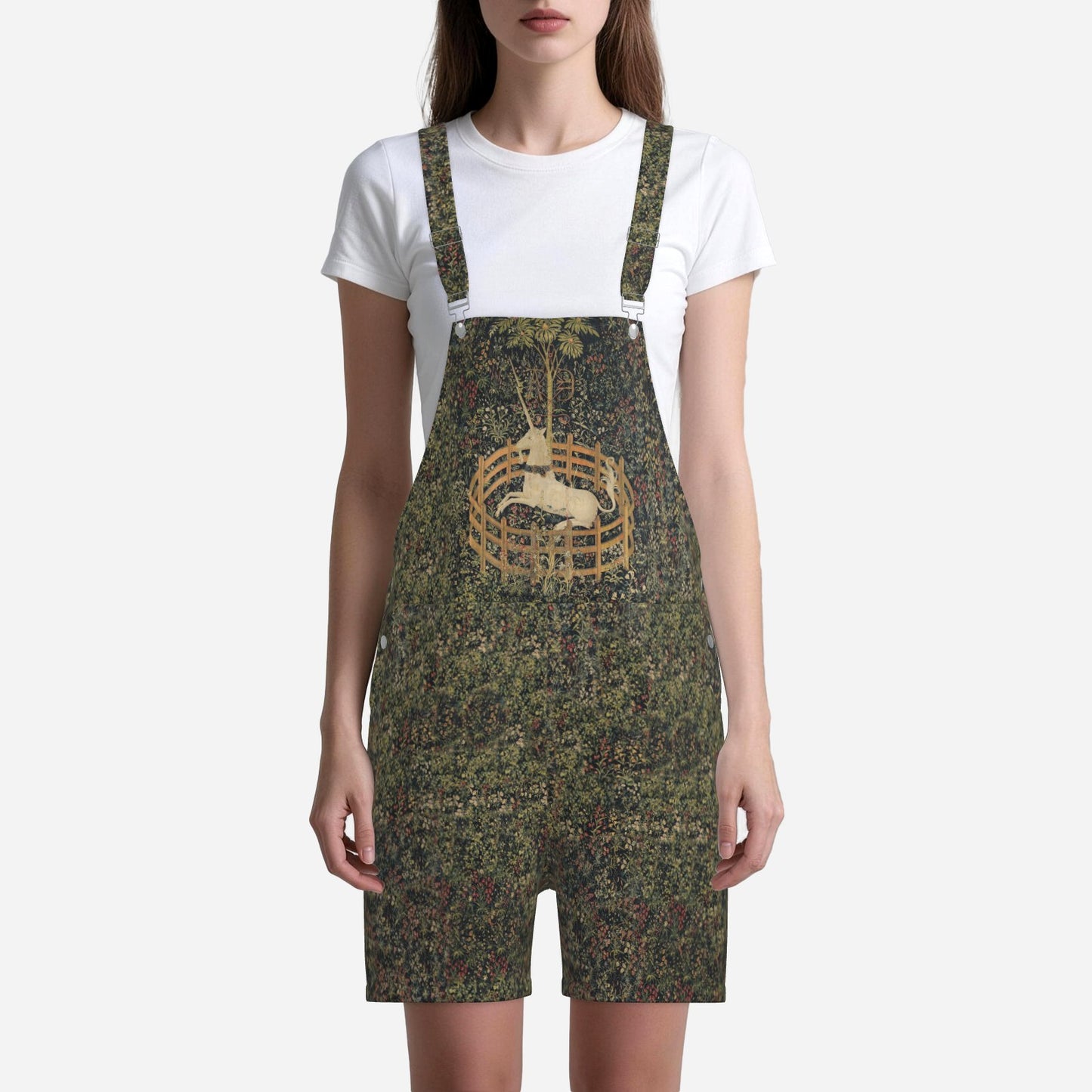 Unicorn in Captivity Shortie Overalls 