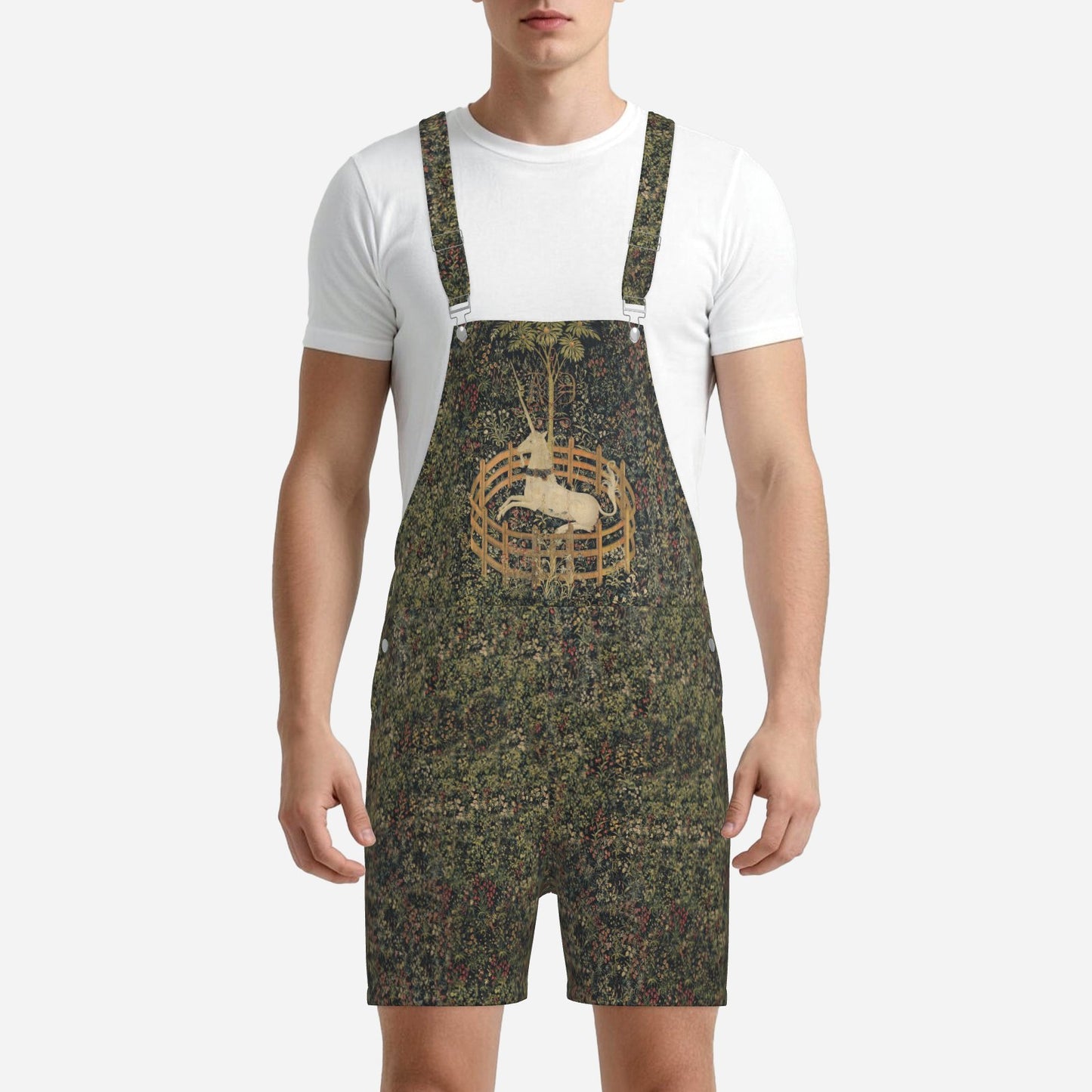Unicorn in Captivity Shortie Overalls 