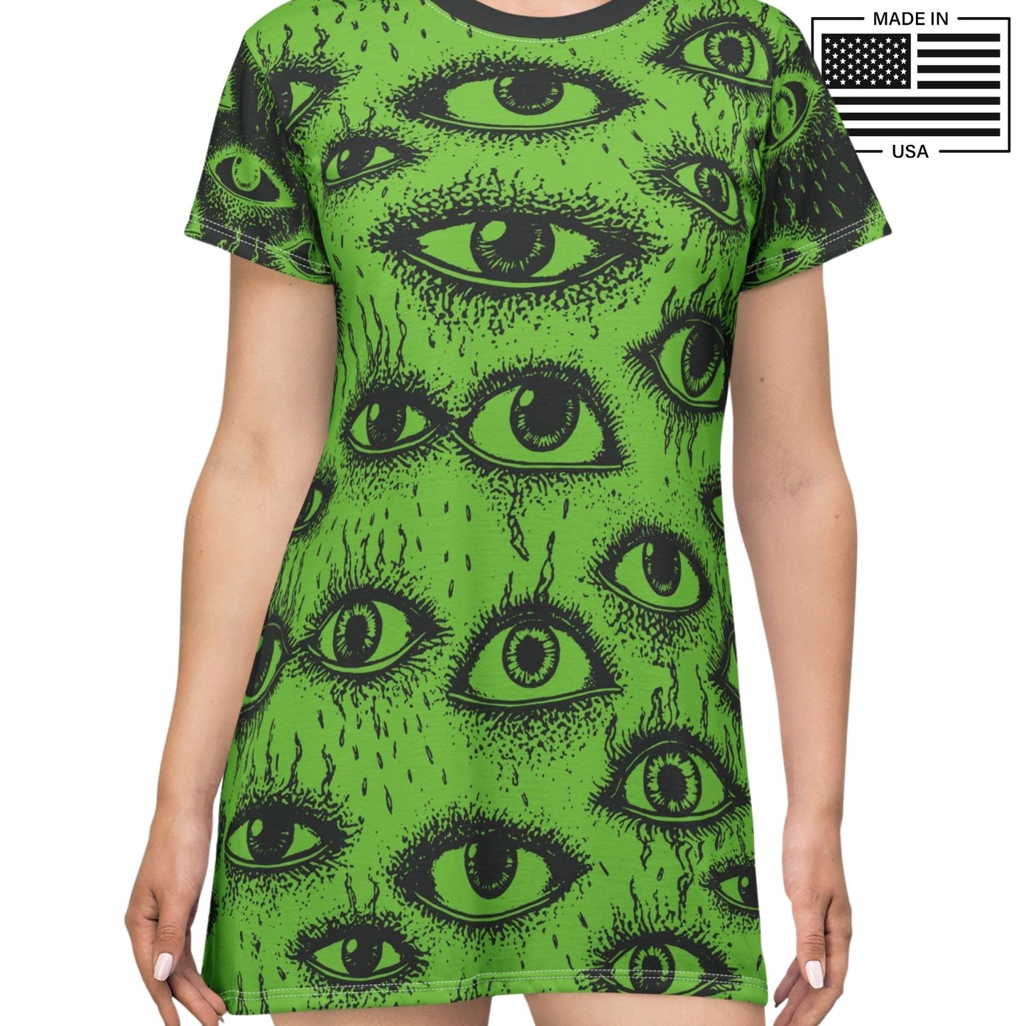 Weirdy Eye Alien Shirt Dress