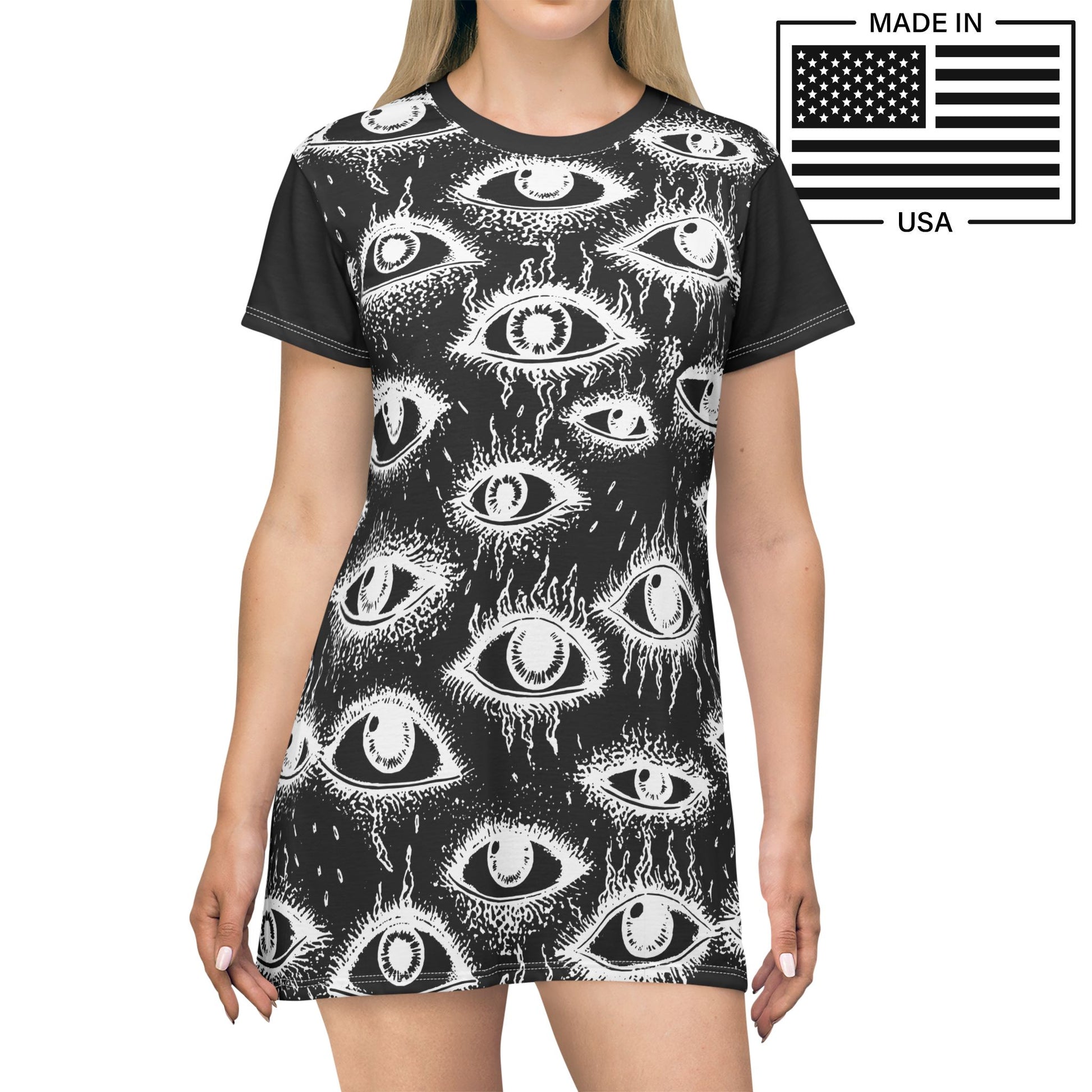 black and white weirdy eye eyeball weirdcore scene gress made in the USA