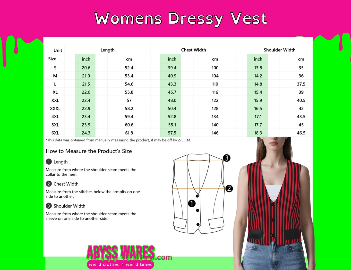 Ruby Circus Stripe Womens Dressy Waistcoat Suit Vest