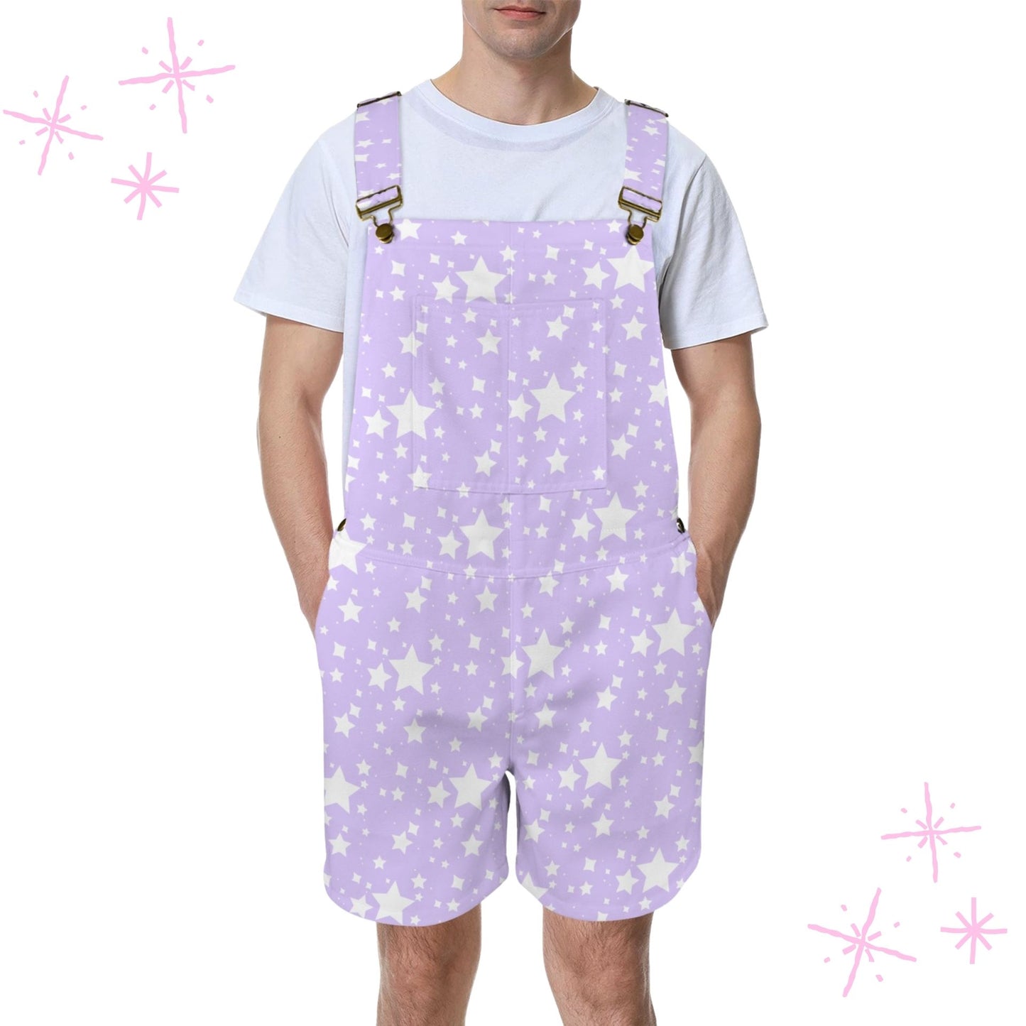 Yume Lavender Stardust Shortie Overall