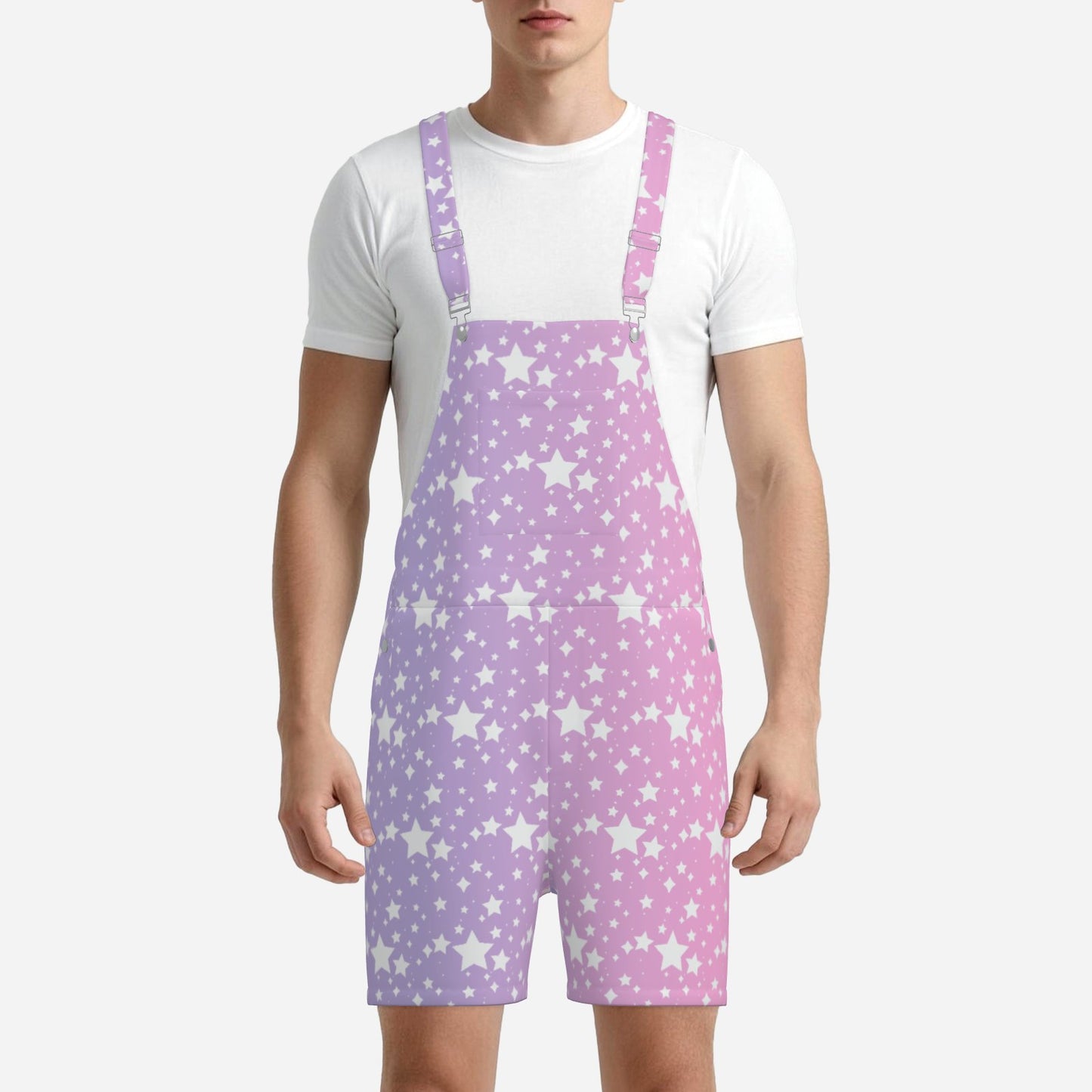 Yume Pastel Stardust Shortie Overalls