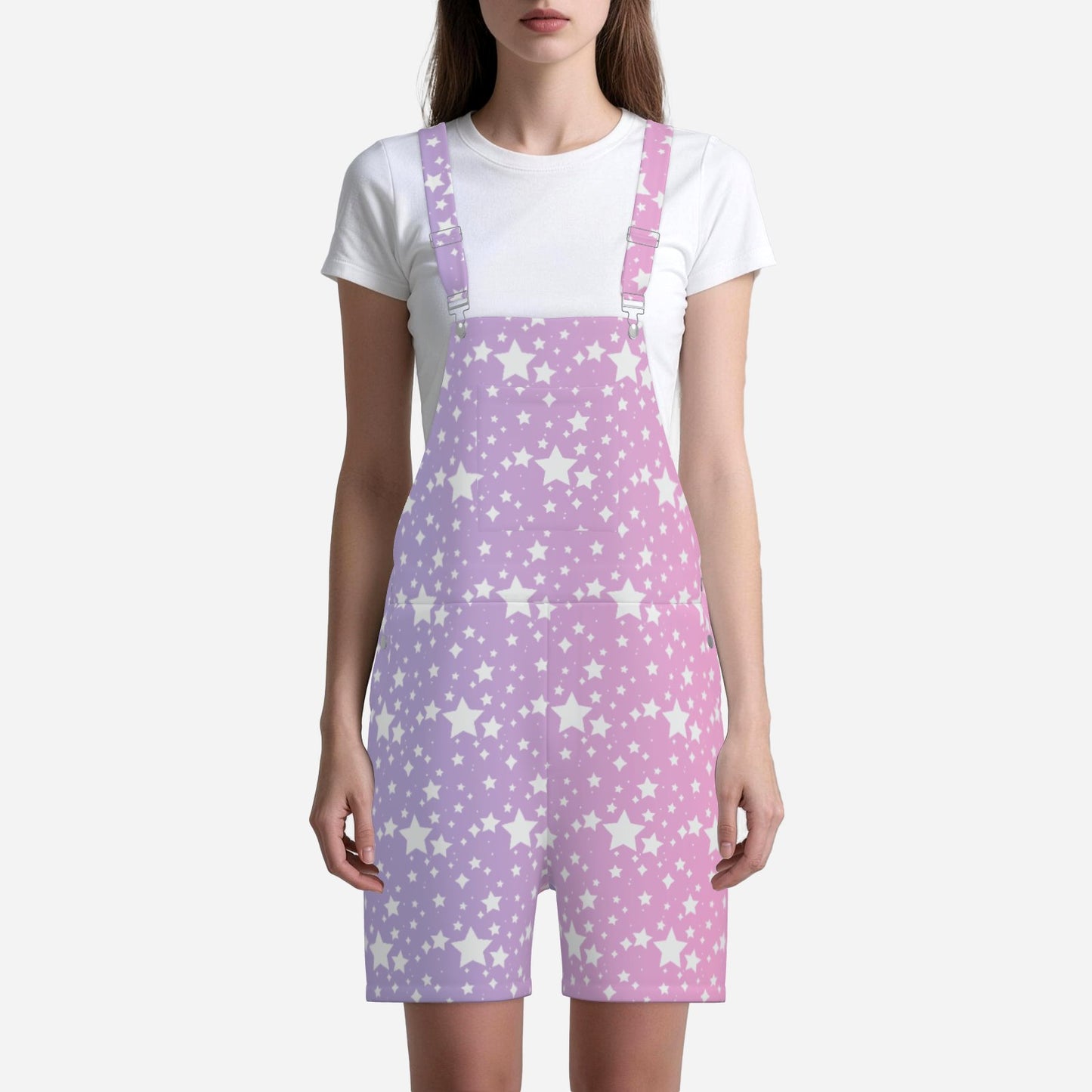 Yume Pastel Stardust Shortie Overalls