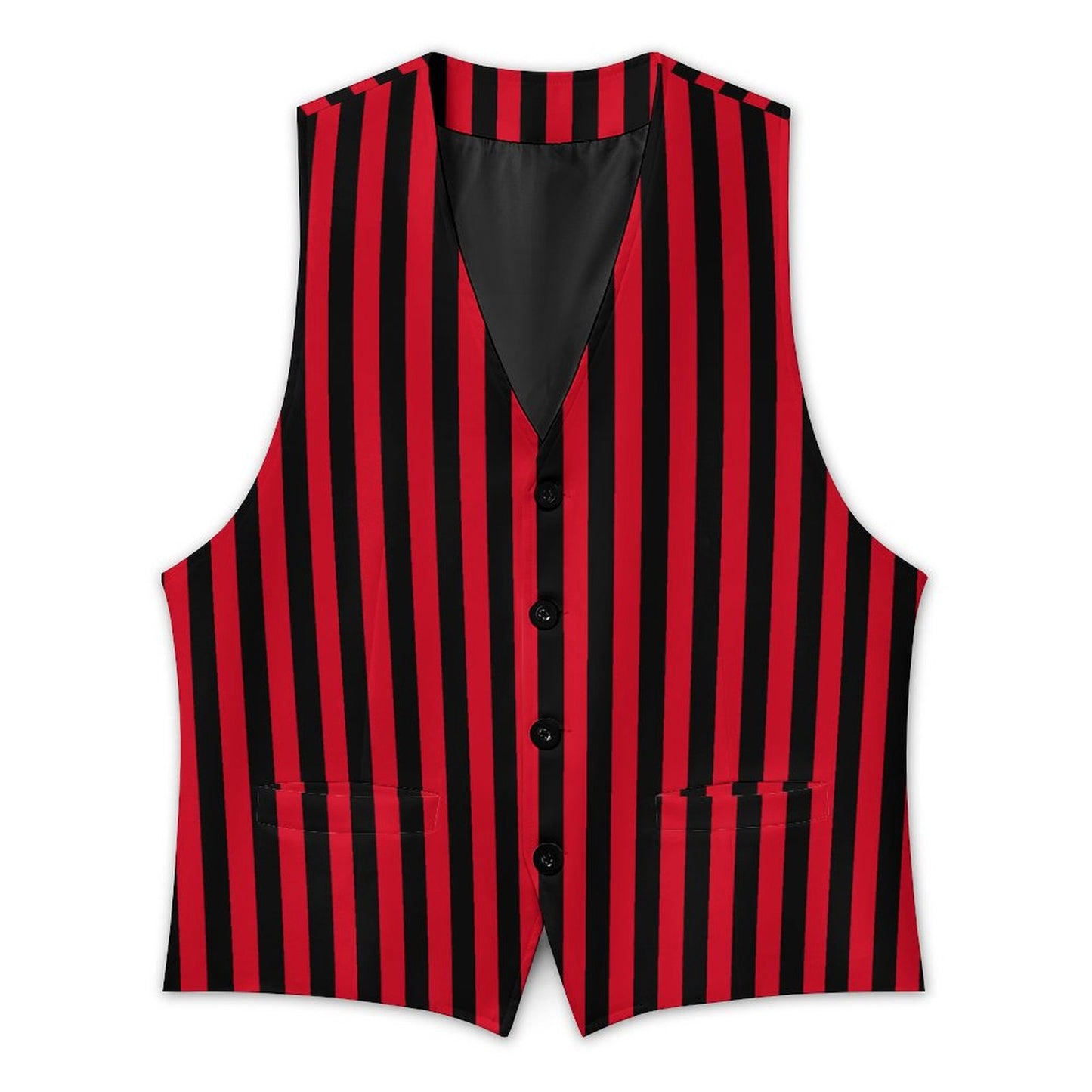 Elegante Herrenweste mit roten und schwarzen Streifen