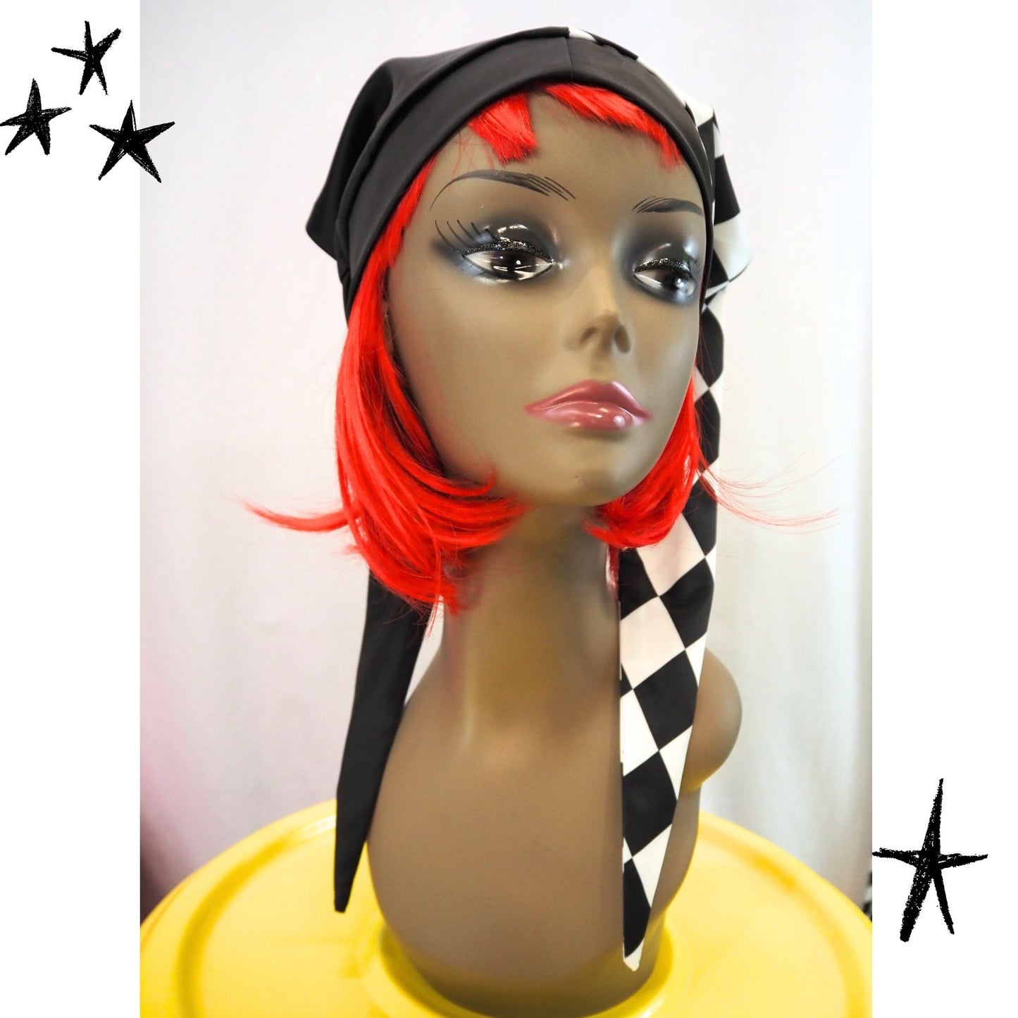 Fang Jester Hat Emerald Harlequin Double Pointed Clown Cap