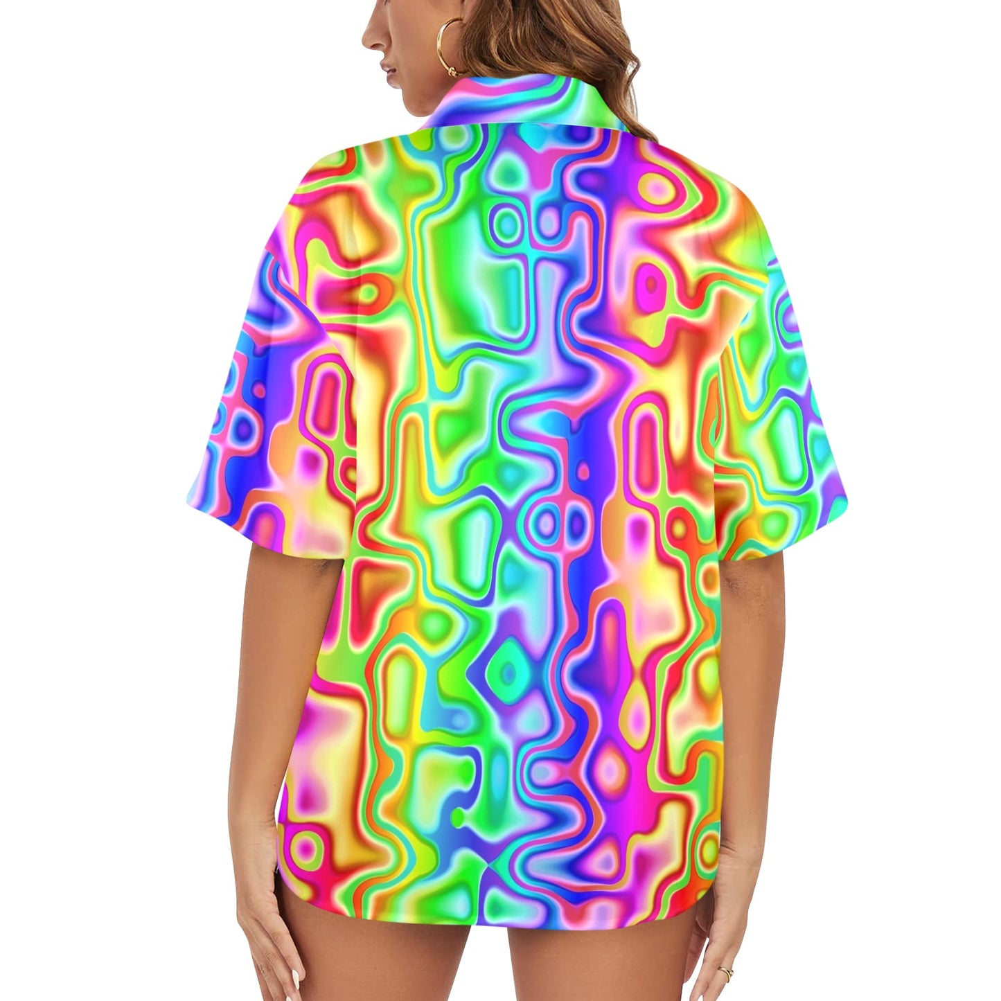 Cyber Rainbow Funky Blouse