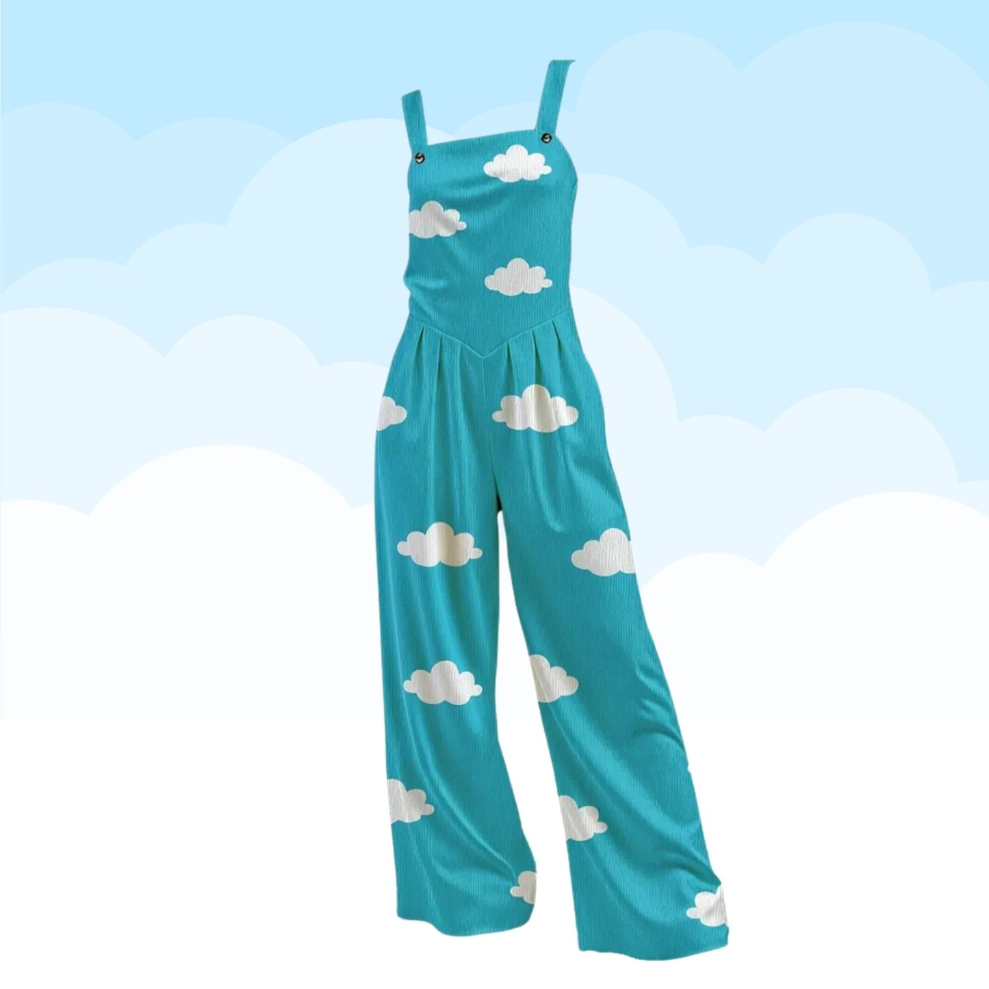 Cloudy Heaven Palazzo Overalls