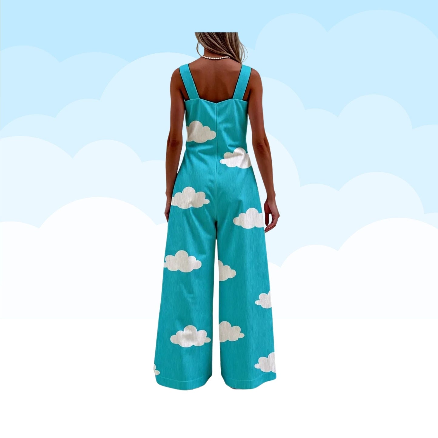 Cloudy Heaven Palazzo Overalls