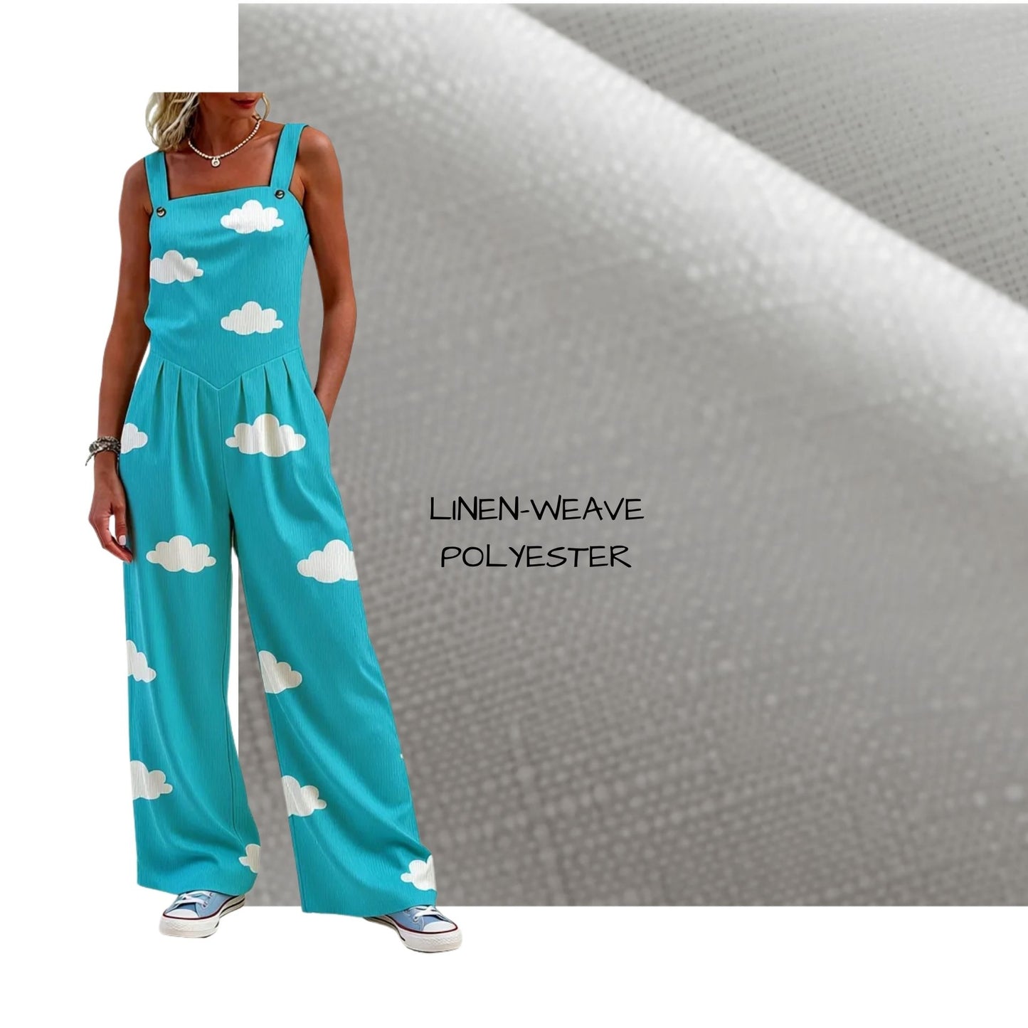 Cloudy Heaven Palazzo Overalls