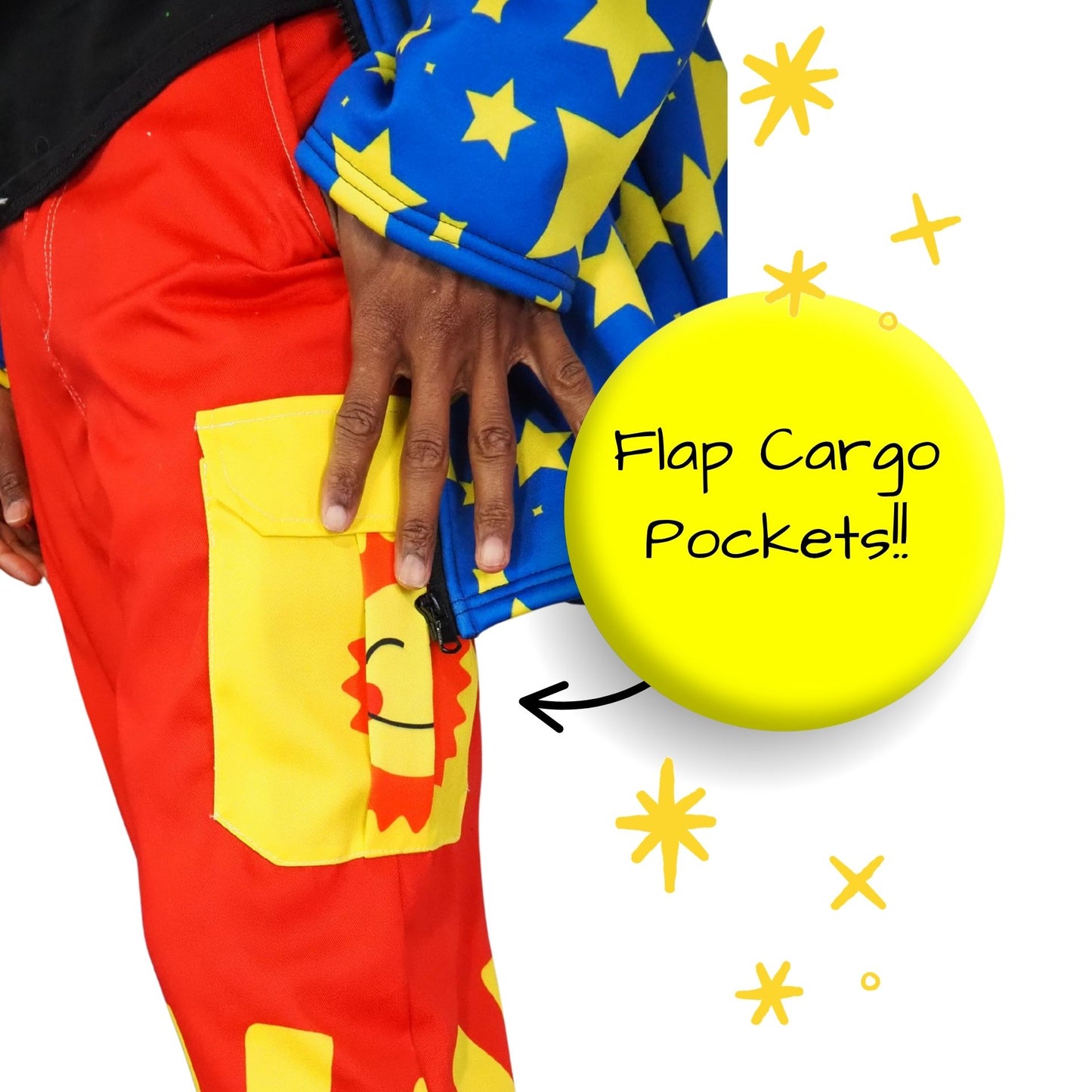 Rote Cargohose für Herren von Silly Sun