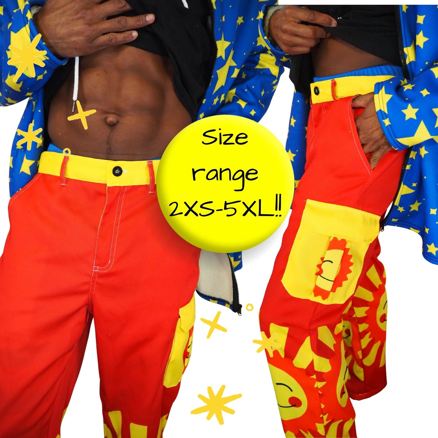 Rote Cargohose für Herren von Silly Sun