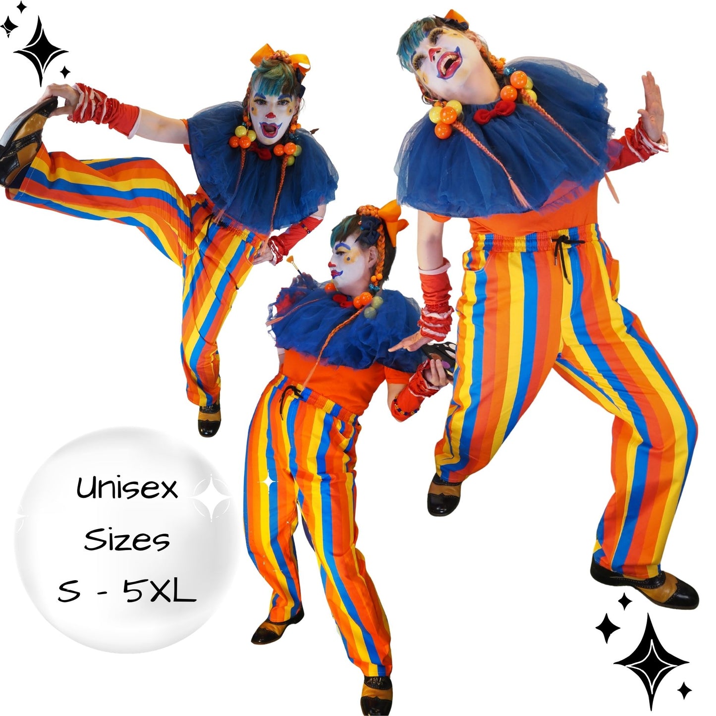 Car-nival Race Car Derby Clown Suit Pants