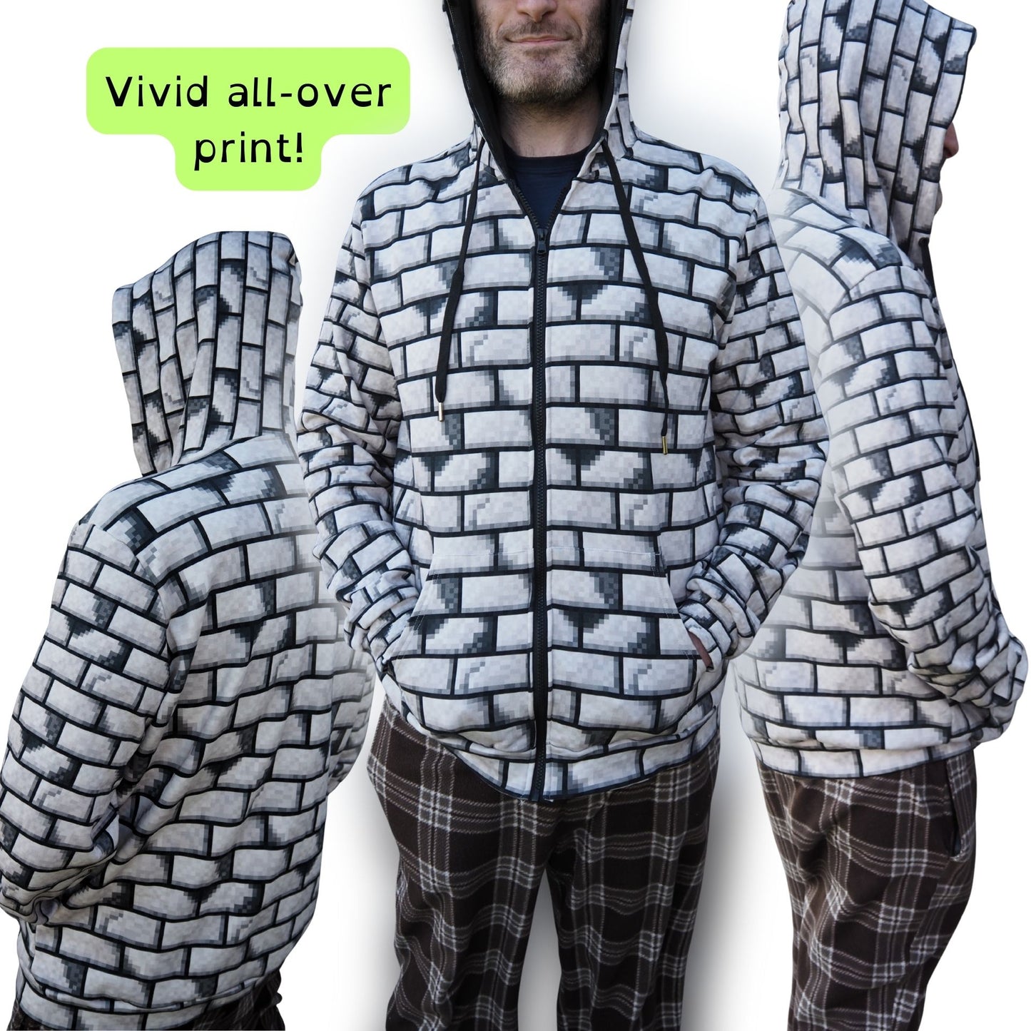 Zine Eyeballs Hoodie Alien Froggy Green