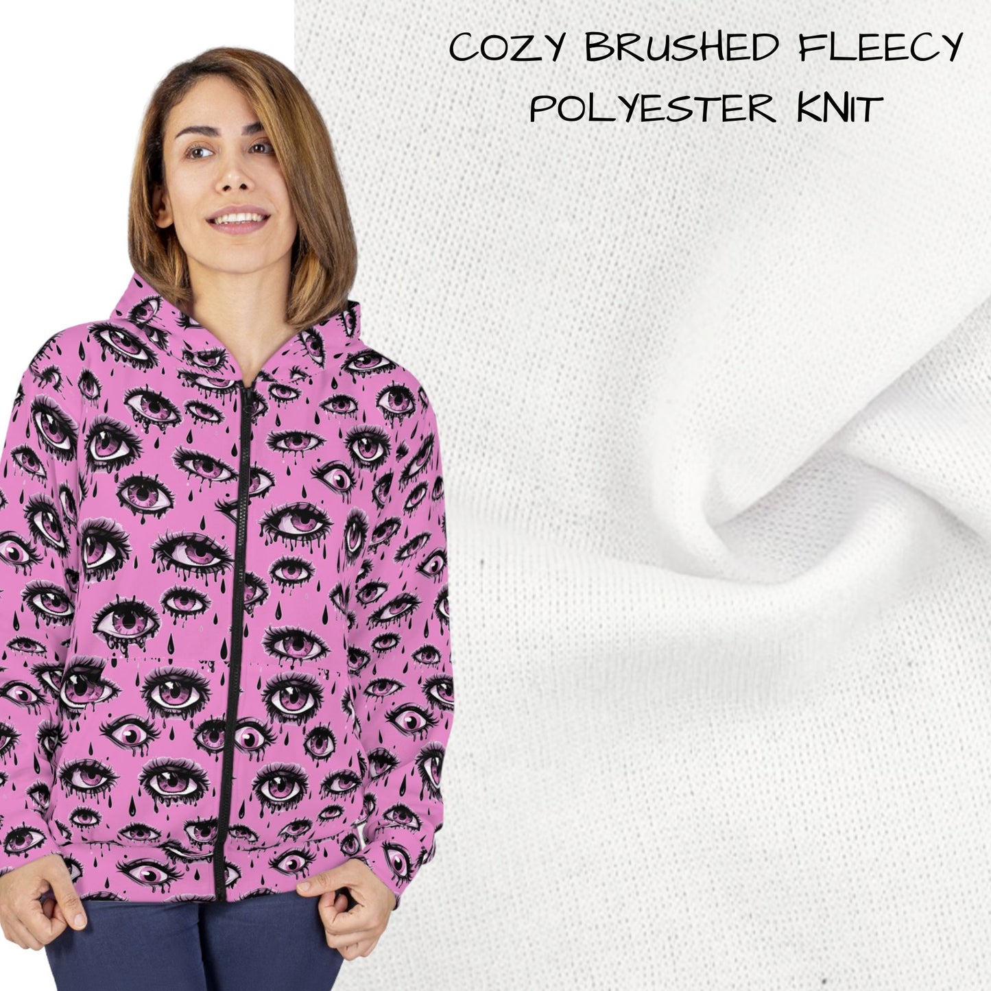 Drippy Eyes Zip Up Hoodie