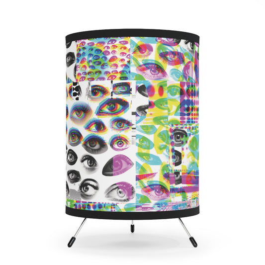 weirdcore home decor table lamp with many eyes