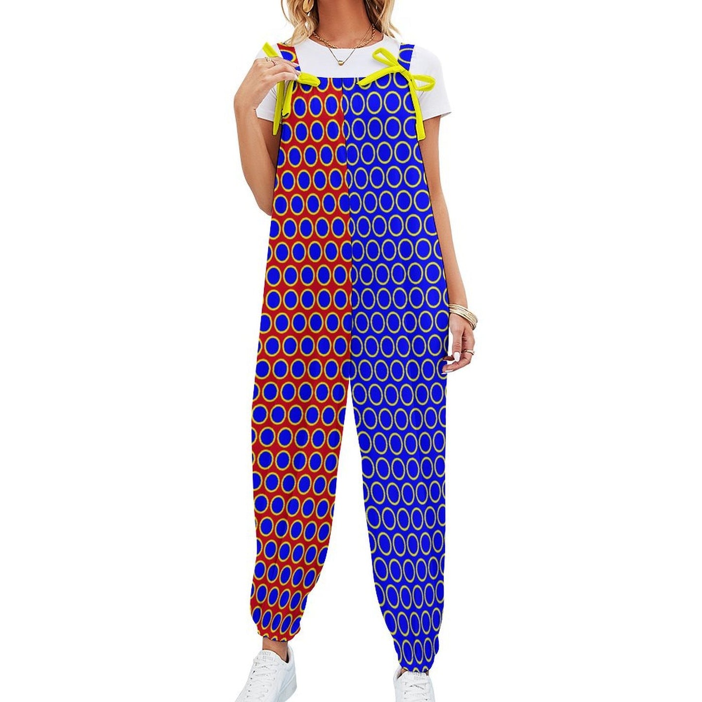 Clown Hoops Jumpsuit Sleeveless Clown Suit
