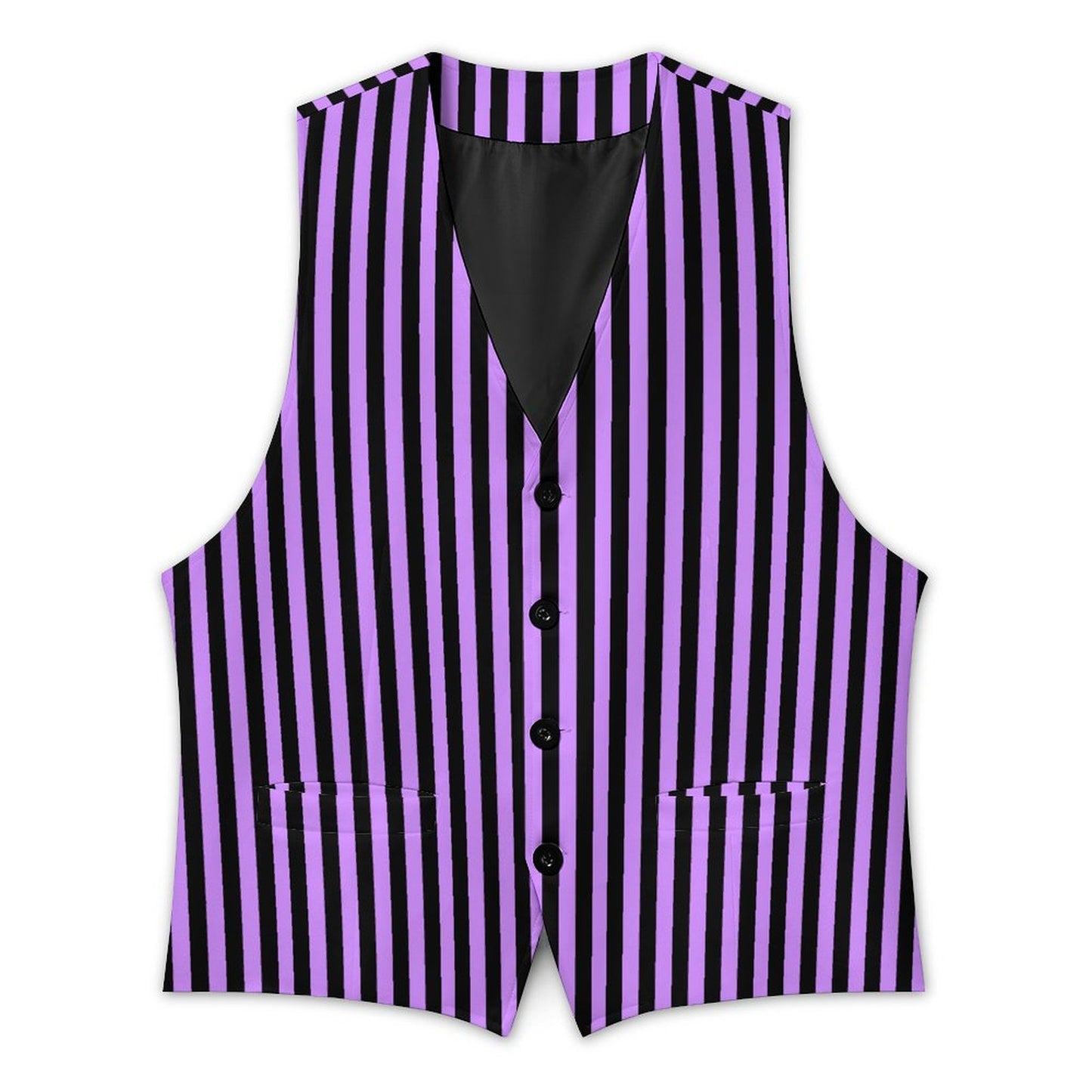 Amethystfarbene Zirkusstreifen-Weste, elegantes Design