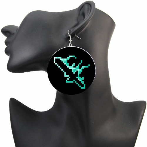 Spectral Sword by your side 8bit Lofi Retro Video Game Pixel Art Earrings