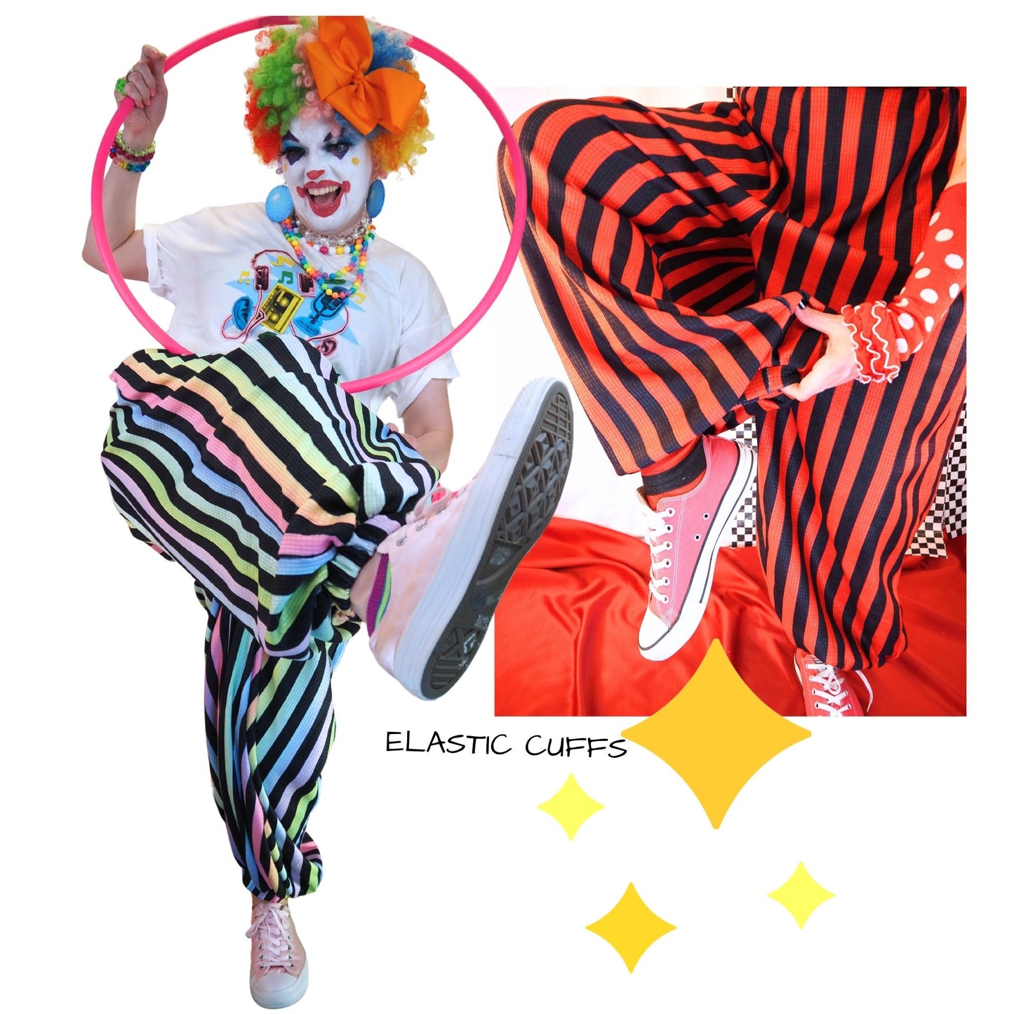 Primary Stardust Baggy Jester Clown Pants