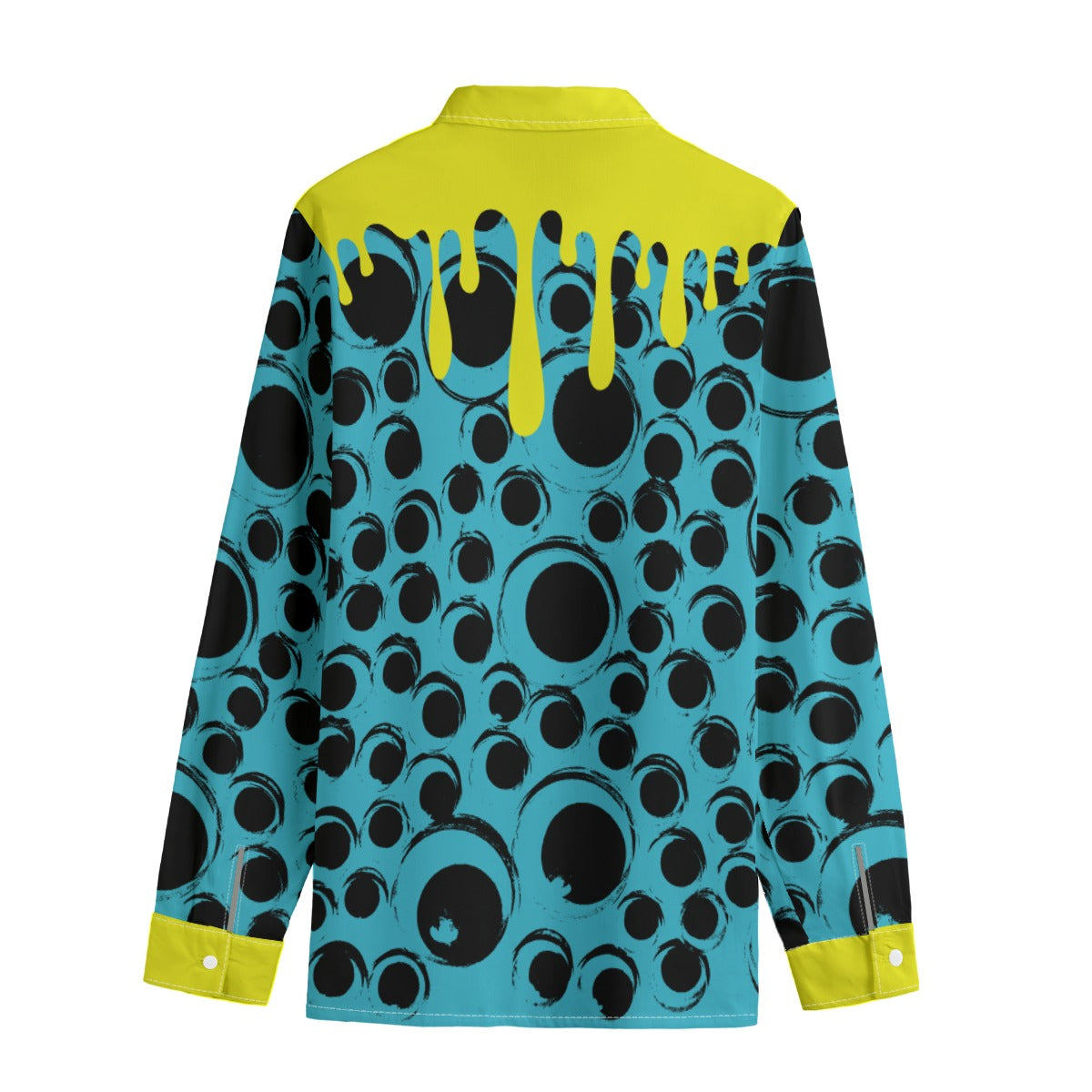 Eyeball Drip Zine Shirt Cotton Weirdcore Dress Shirt