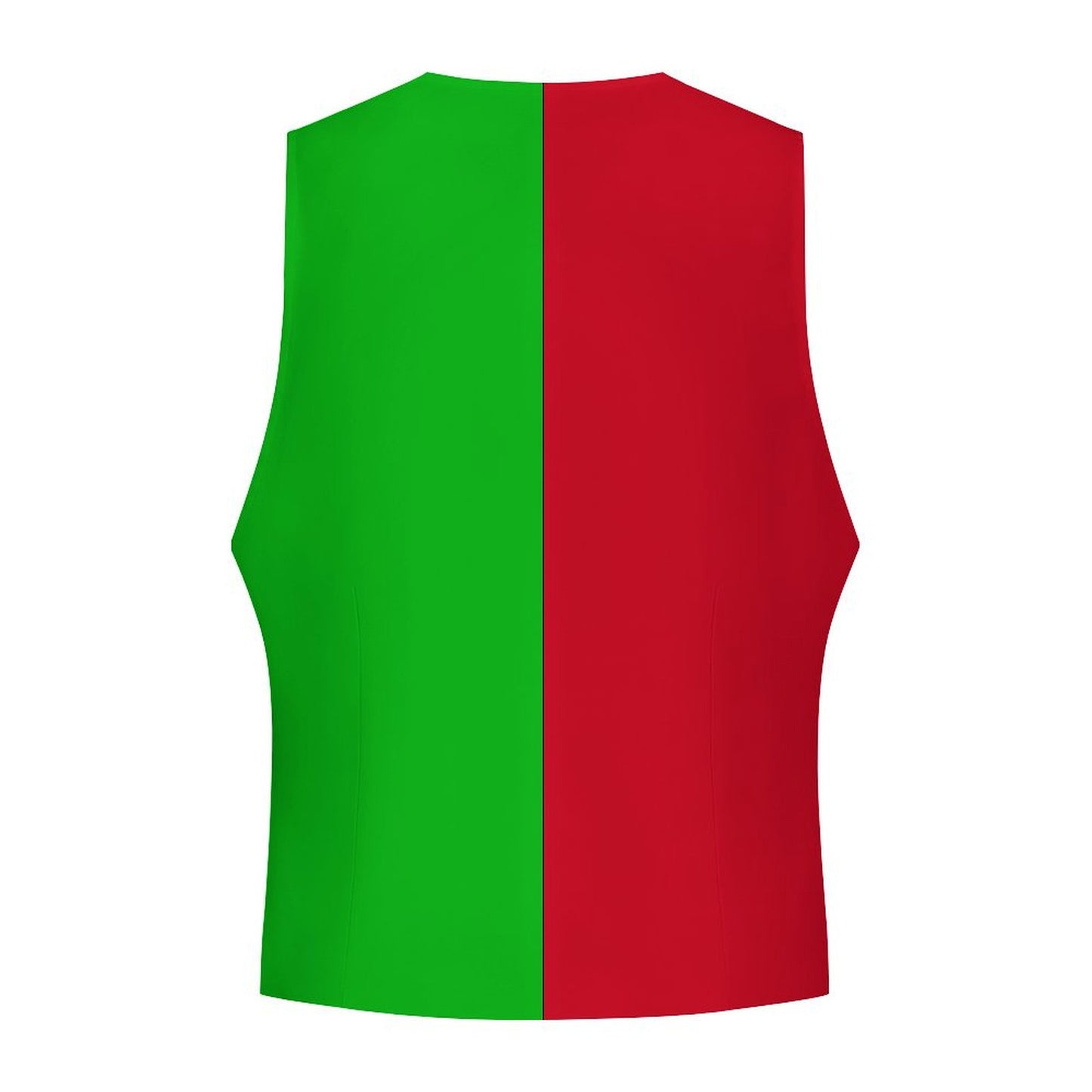 Weihnachtsnarren-Herrenweste mit Farbblockmuster