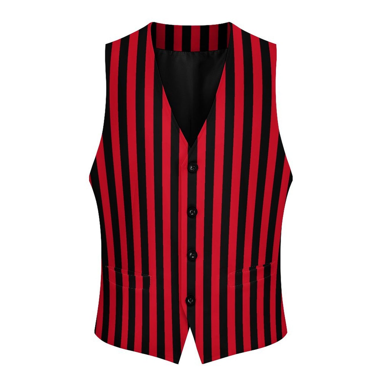 Elegante Herrenweste mit roten und schwarzen Streifen
