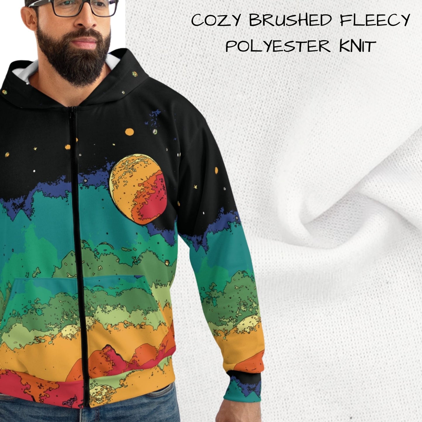 Scifi Lofi Zip Up Hoodie