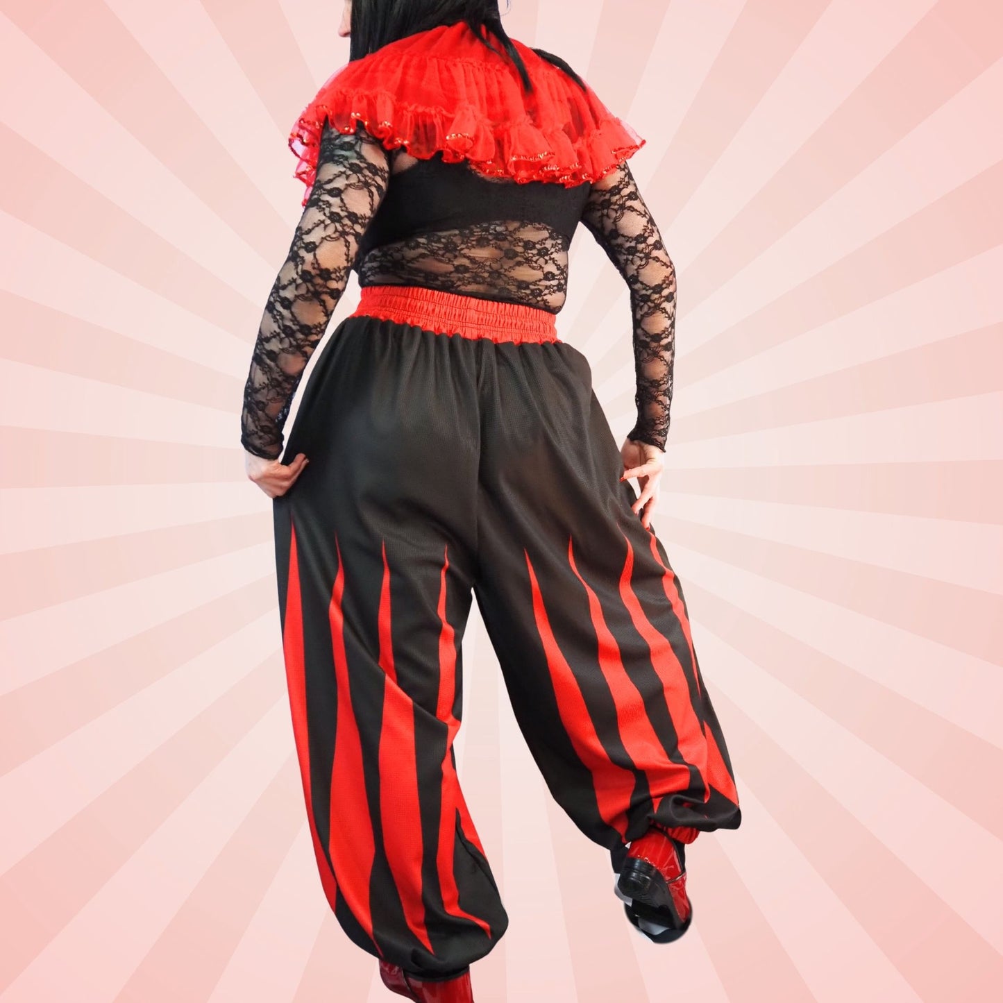 Baggy Pantaloons Mirthful Purple Dots Clown Pants