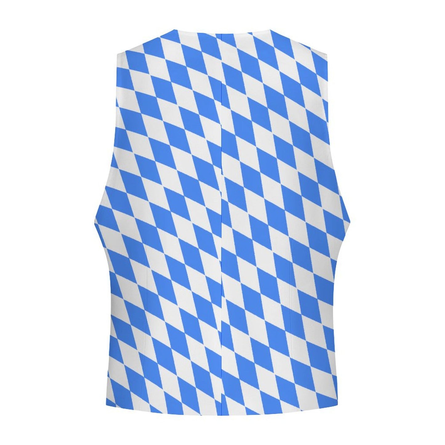 Oktoberfest Bavarian Check Men's Sleeveless Suit Vest