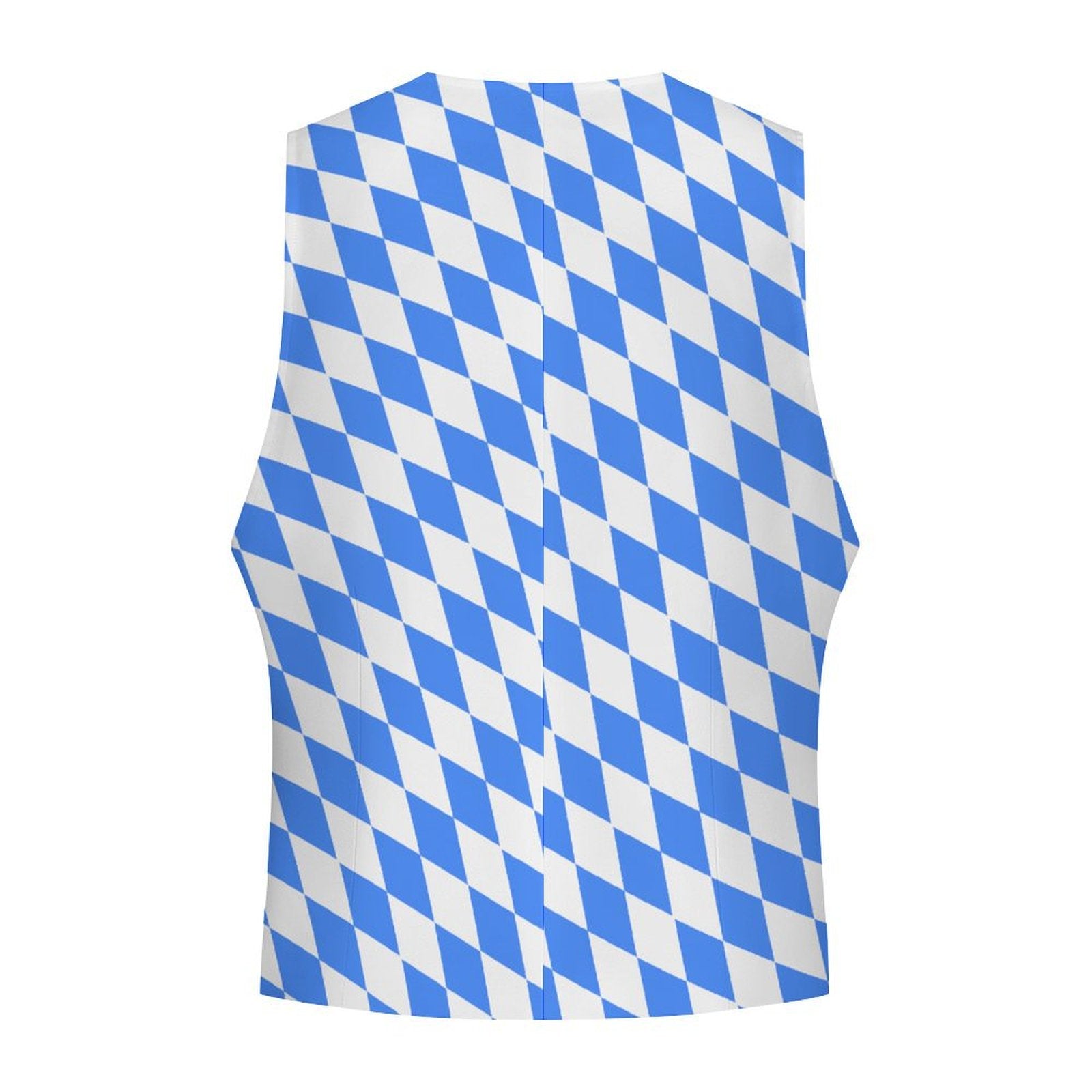 Oktoberfest Bavarian Check Men's Sleeveless Suit Vest
