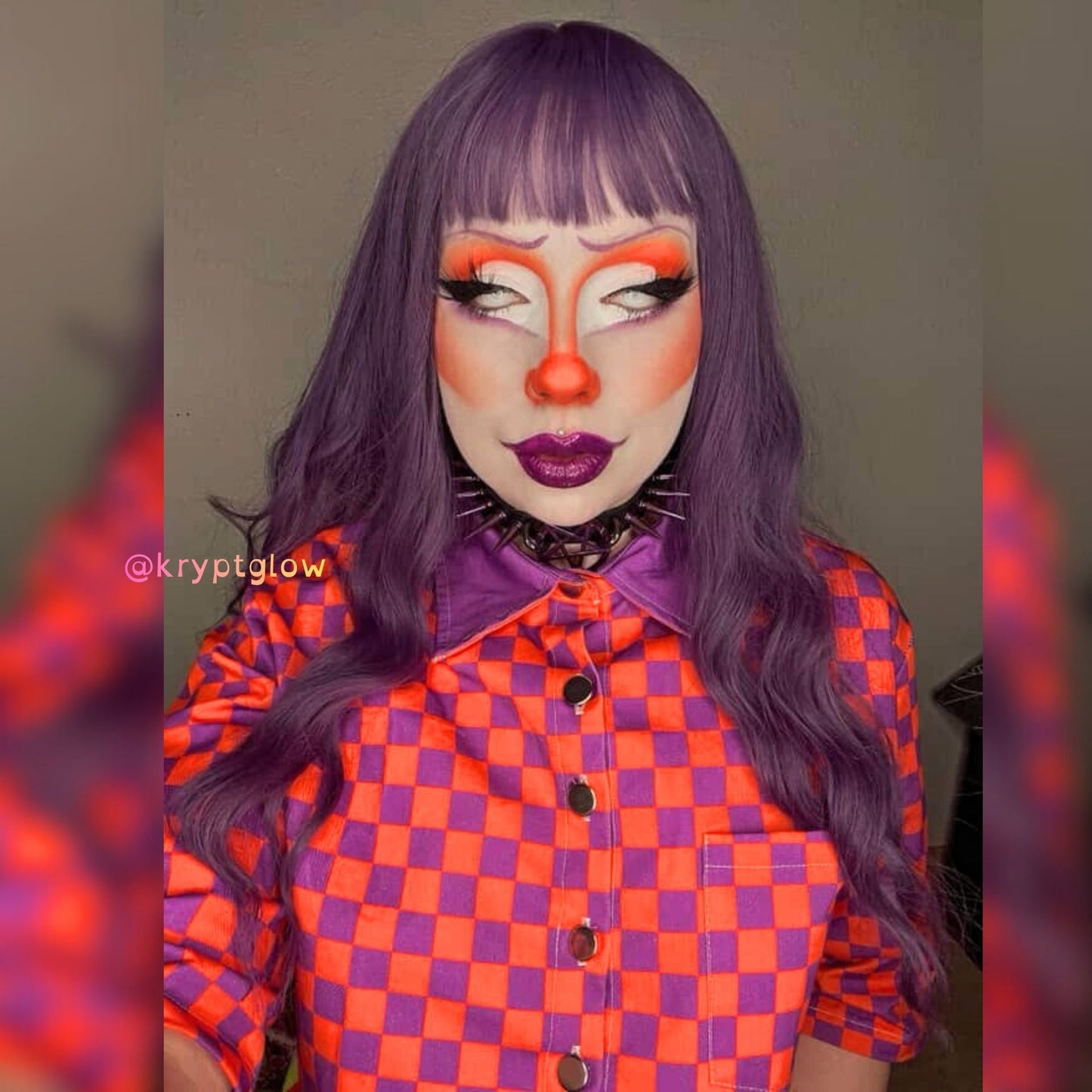 Orange You Grape Tangerine Purple Checker Bolero