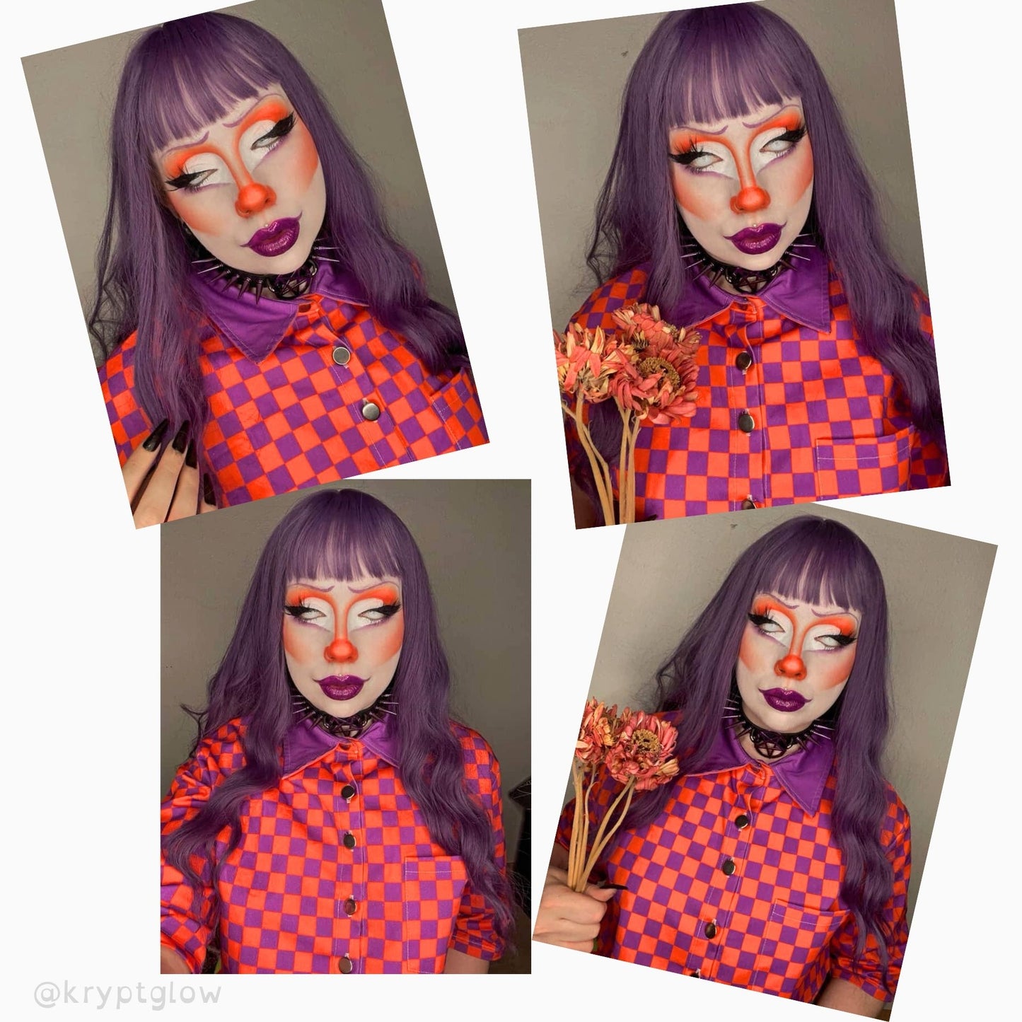 Orange You Grape Tangerine Purple Checker Bolero