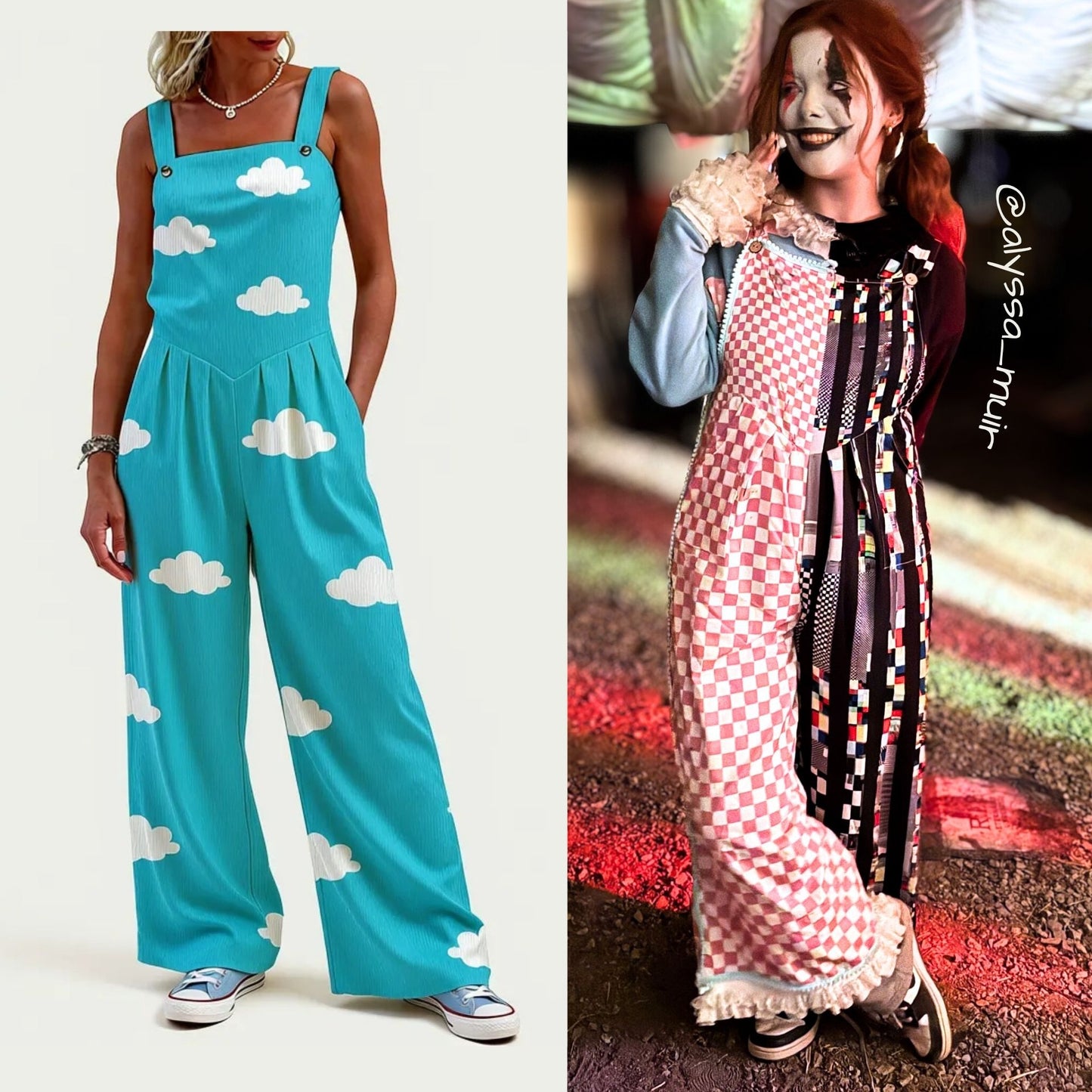 Cloudy Heaven Palazzo Overalls