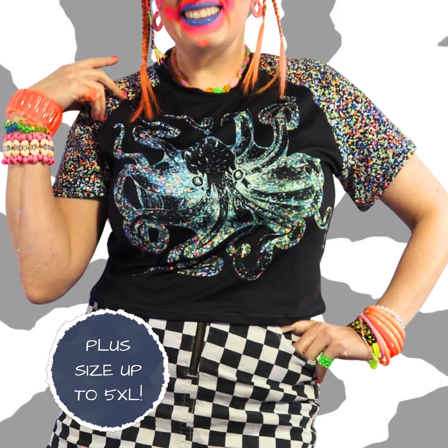 Cosmic Horror Octopus Crop Top