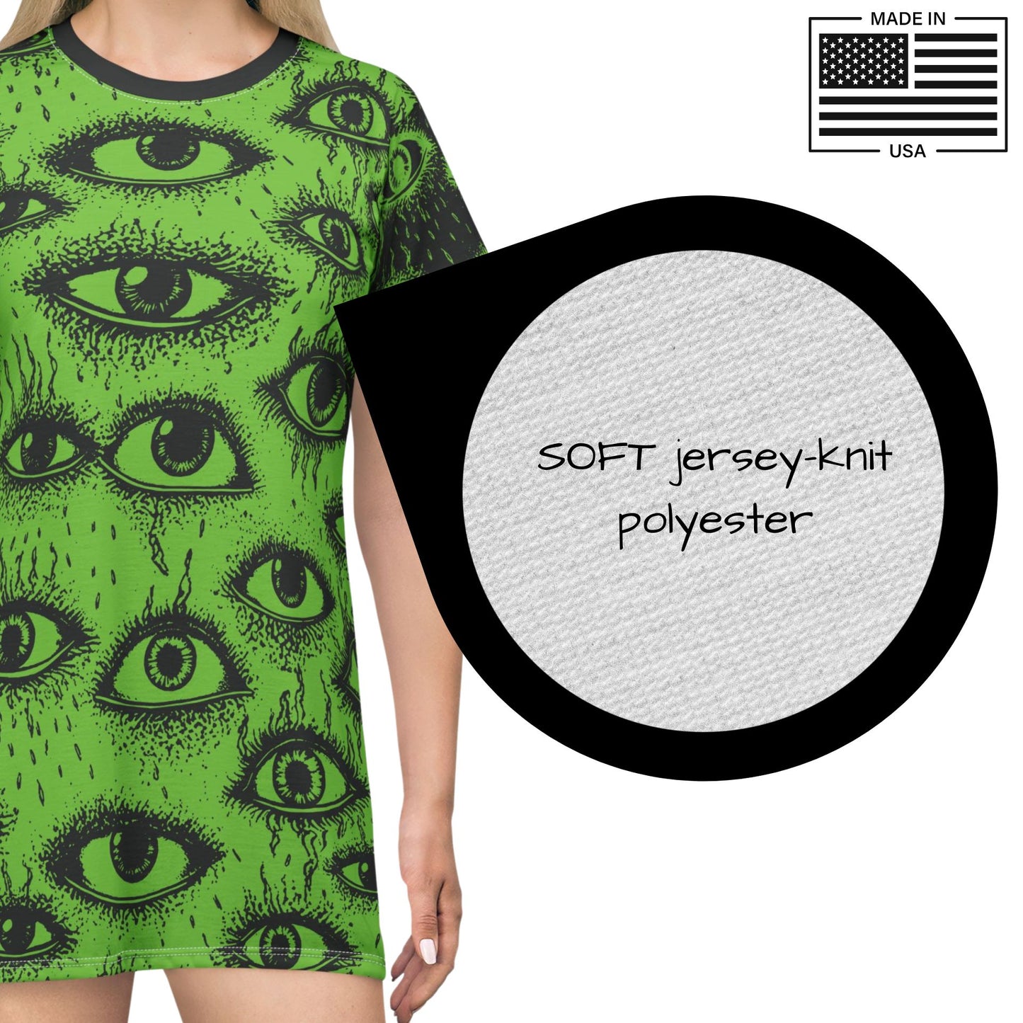 Weirdy Eye Alien Shirt Dress