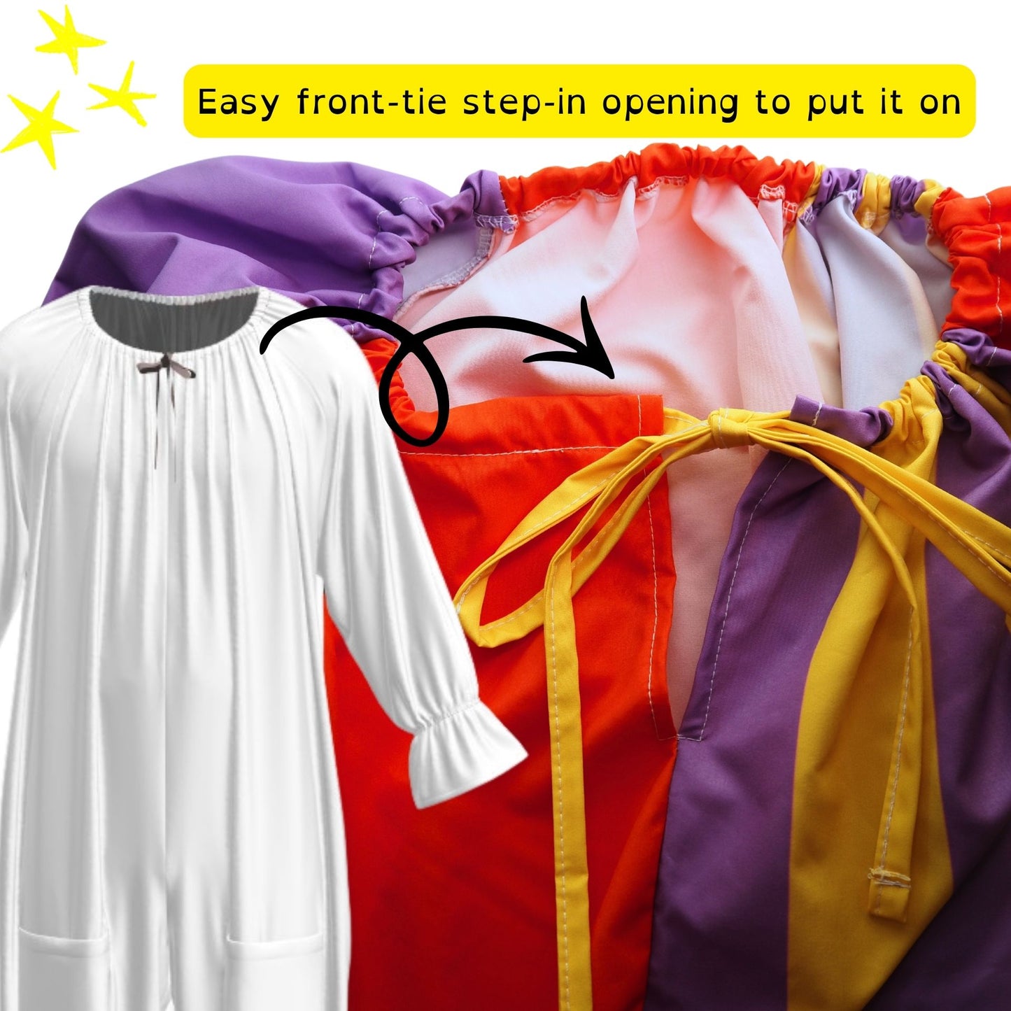 Humorous Jester Clown Suit w Collar
