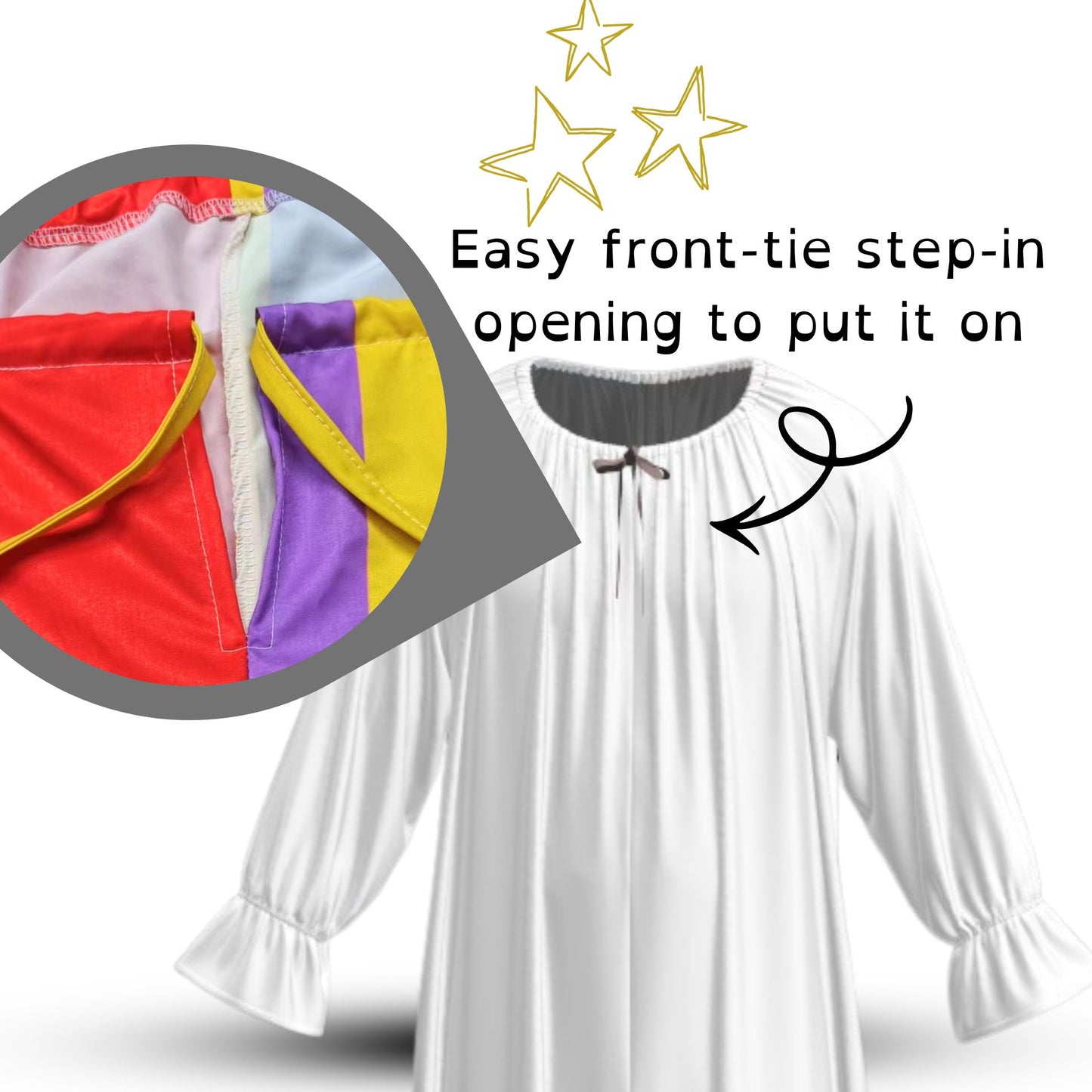 Red n White Polkadots Pro Clown Suit Collar Set