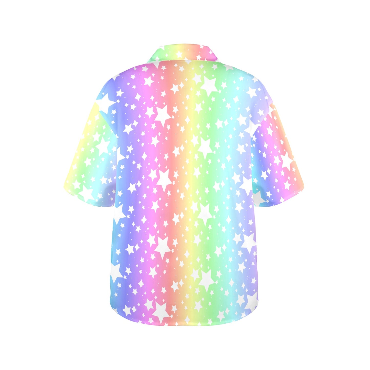 Rainbow Stardust Button Up Blouse made in USA