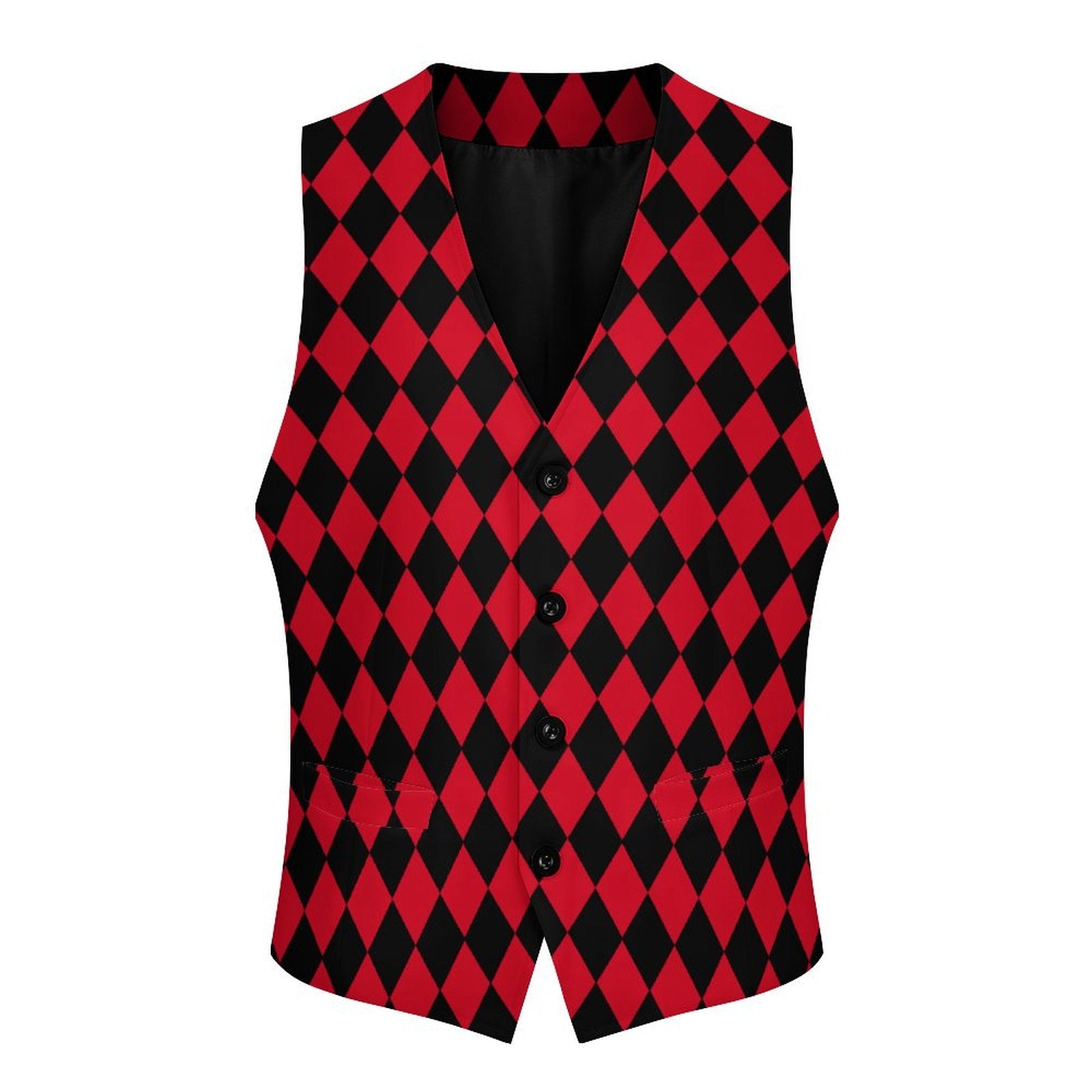 Red Harlequin Mens Jester Vest