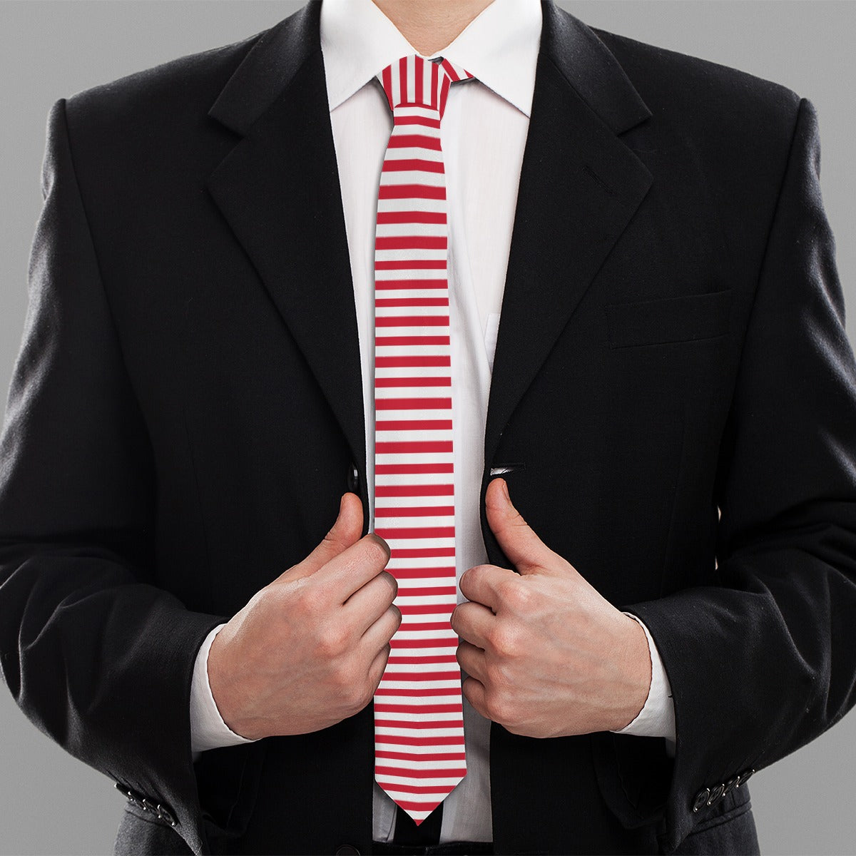 Ringelbund Red White Stripe Necktie