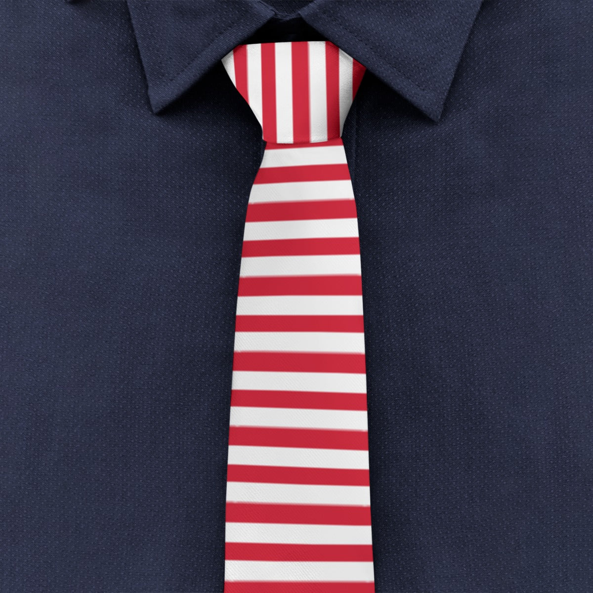 Ringelbund Red White Stripe Necktie
