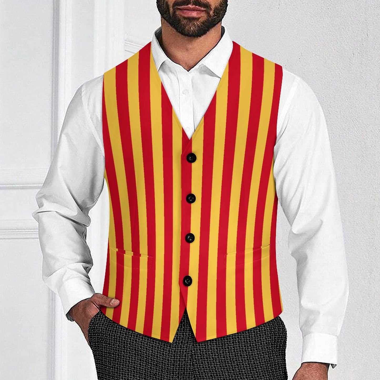 Sun Stripe Fancy Mens Suit Vest